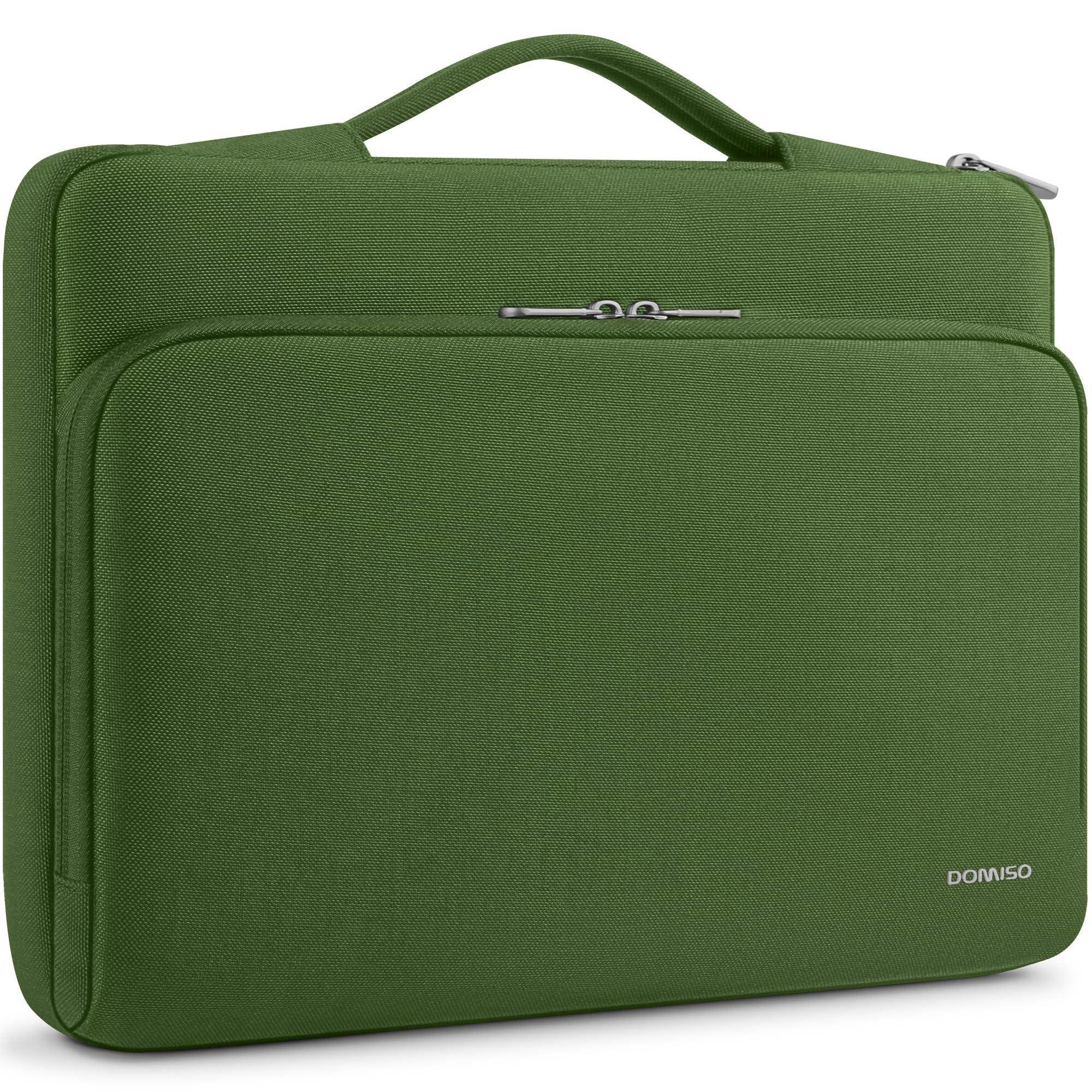 DOMISO Sacoche pour ordinateur portable 14" avec poignée - Compatible avec MacBook Pro 14" et MacBook Air 13" M4/M3/M2/M1 Pro,Vert