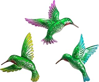 J~Fly Hummingbird Wall Art Décor 9inch Large 3Pack Metal Hand~made Wall Decorati - Compare price