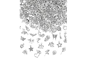 400 Pcs Wholesale Bulk Lots Tibetan Silver Alloy Charm Pieces