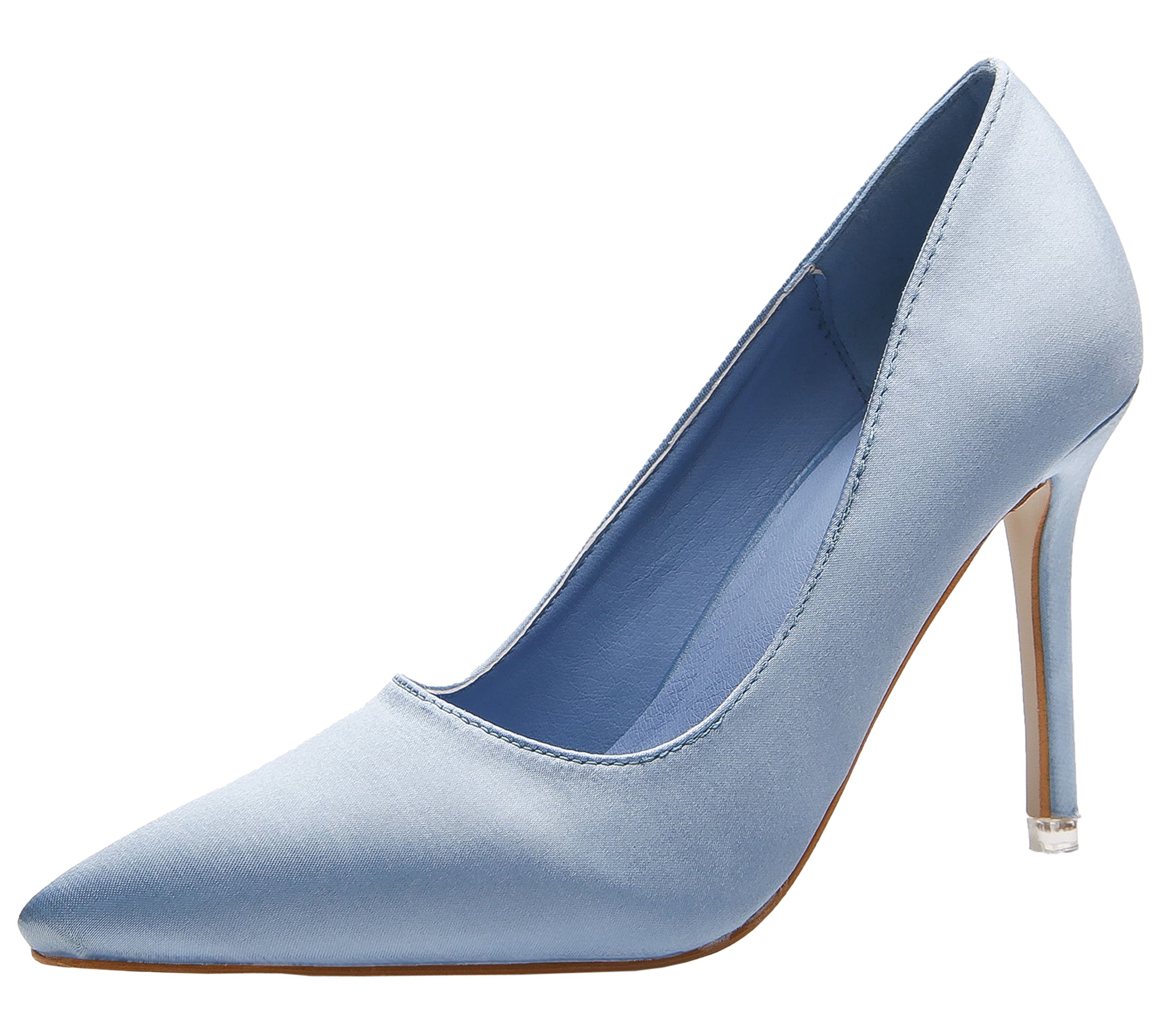 BIGTREE Women Work Stiletto Shoes Satin Pointed Toe Office Lady Pumps