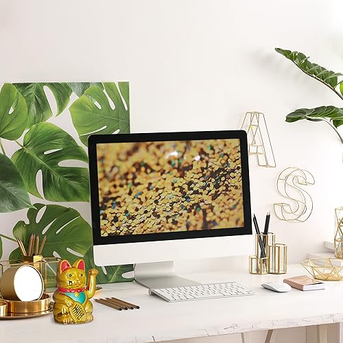 Miniatura 2 de RelaxdaysManeki Neko Saludando gato, buena suerte Bringer, 6.3inch, oro