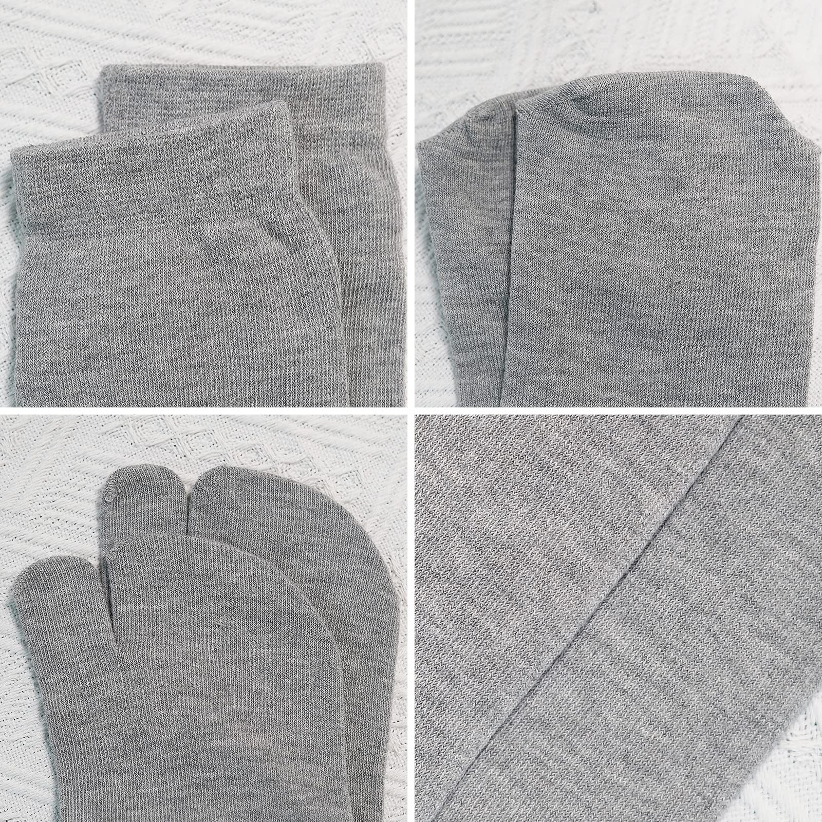 Calcetines Tabi Dedos Mujer: Divertidos Flip Flop Calcetines De Dos Dedos Algodón Casual Pulgar Separado para Geta Kimono Chanclas Estilo Japonés Patrón De Sakura 4 Pares Talla 35-41