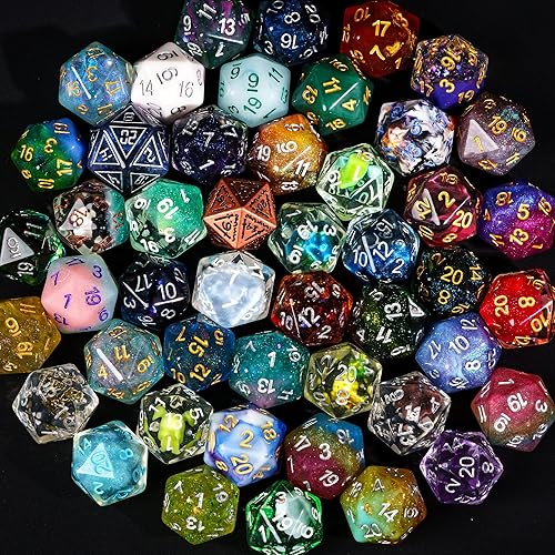 Miniatura 3 de HDdais Paquete de 10 dados D20 de color aleatorio D20 dados poliédricos de 20 lados D&amp;D para juegos de mesa DND RPG MTG, dados de mazmorras y