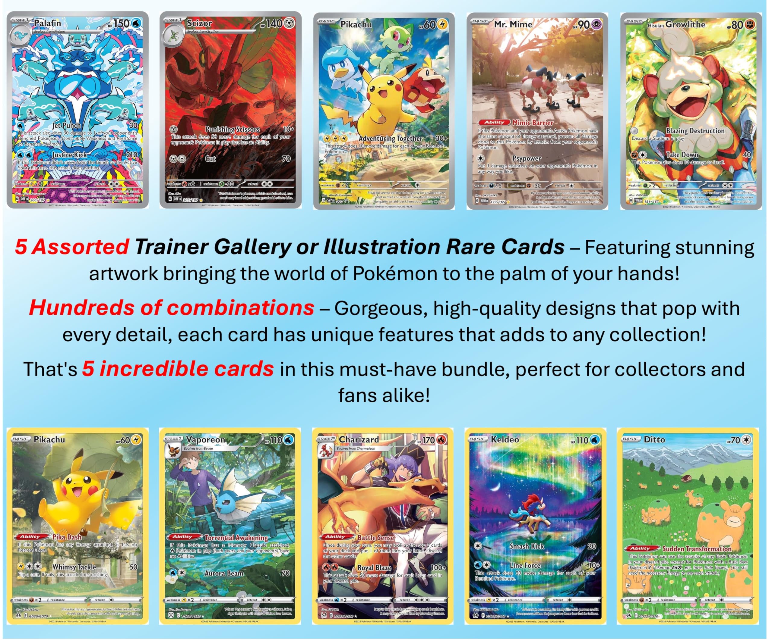 Amazon.com: 5 Pokemon Card Trainer Gallery/Illustration Rare Lot