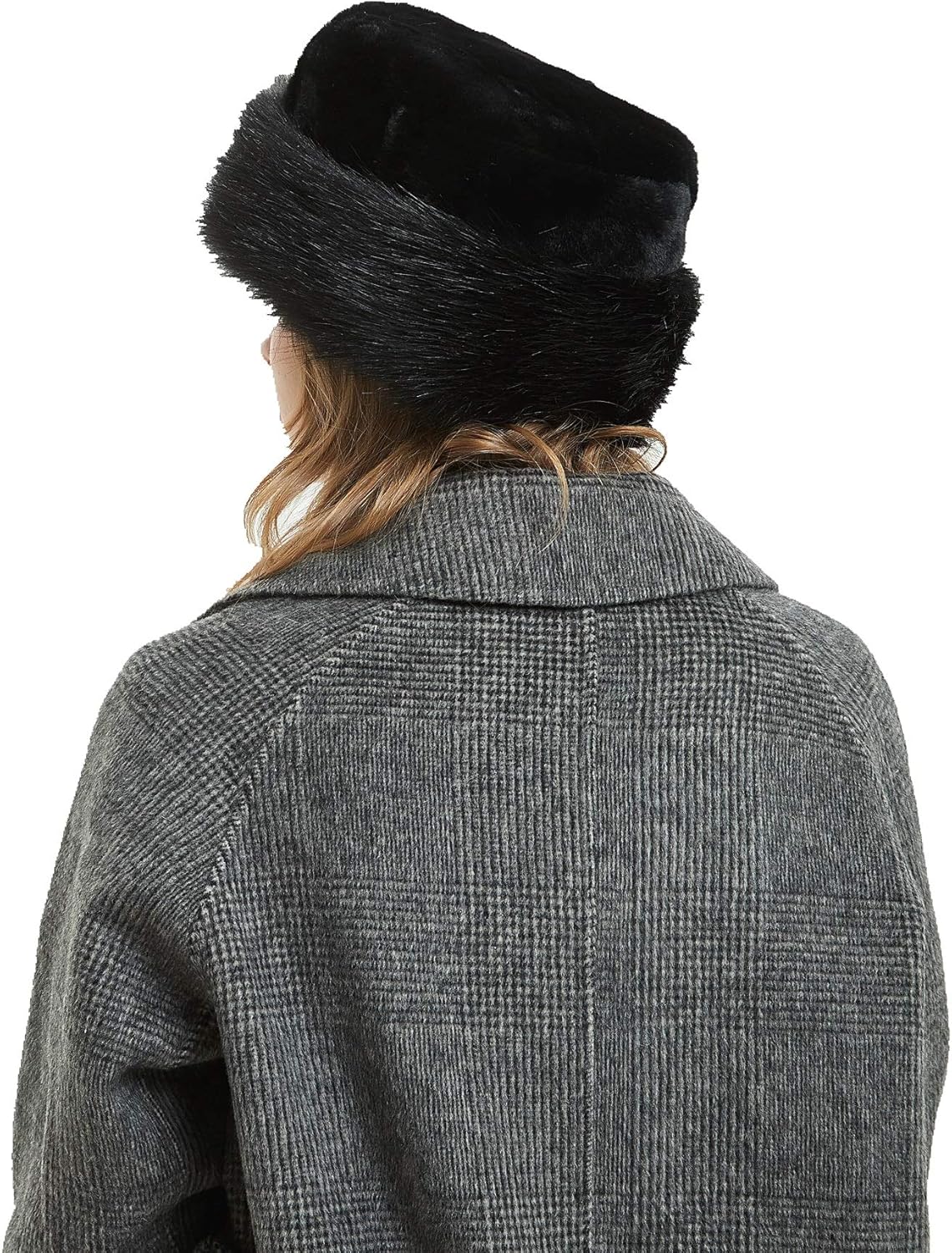 sy soul young Women's Leopard Faux Fur Hats Fluffy Bucket Hat Russian Style for Winter - Image 6