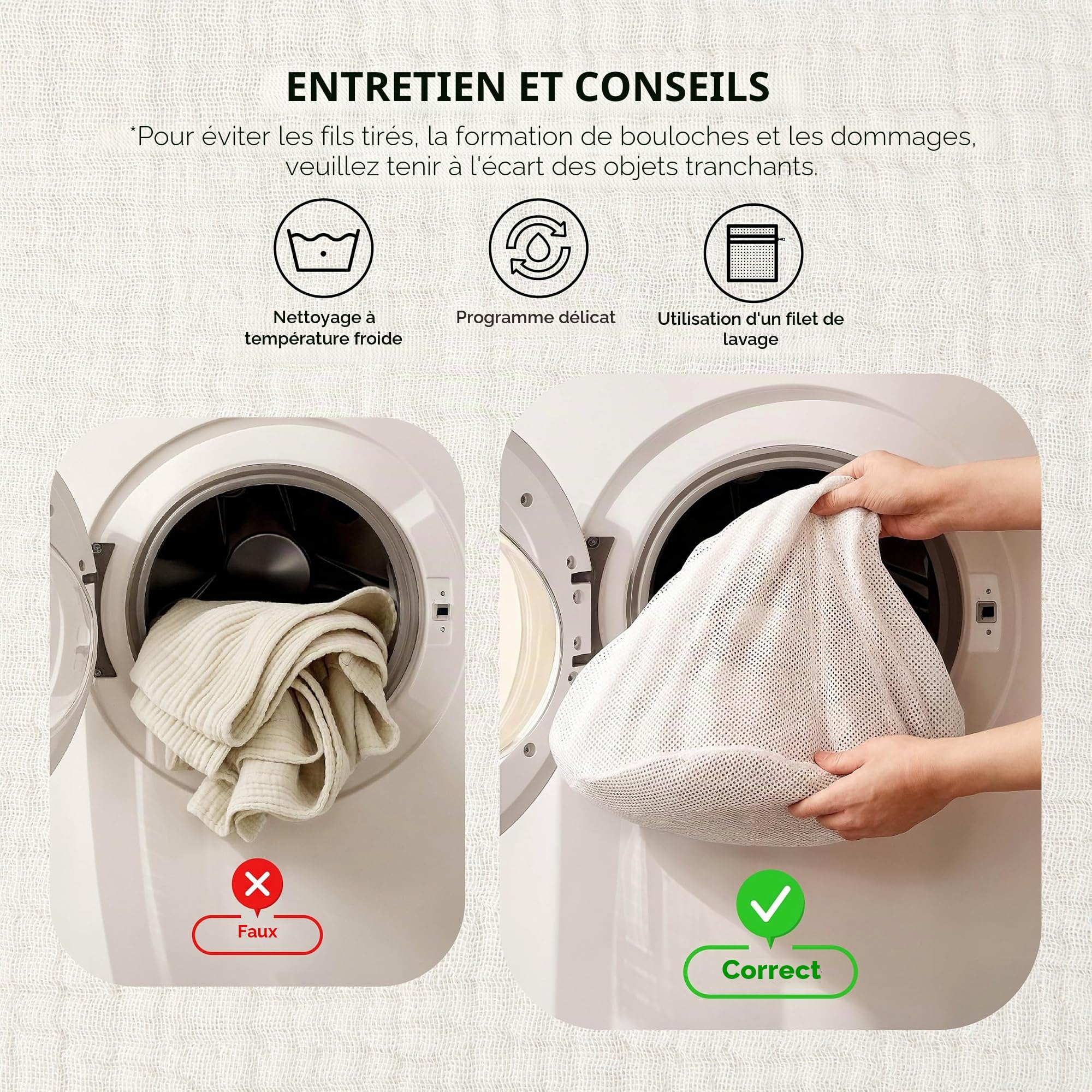 BEDSURE Couverture Mousseline 100% Coton - 4 Couches, Beige, 220x240 | Tissu Respirant Et Léger, Conçu Pour Une Utilisation Polyvalente Dans Le Salon, La Chambre Et L’Extérieur