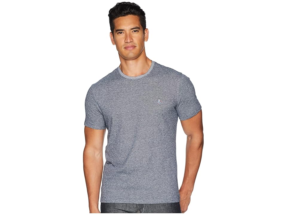 

Original Penguin Short Sleeve Linen Cotton T-Shirt (Dark Sapphire) Men's Short Sleeve Button Up