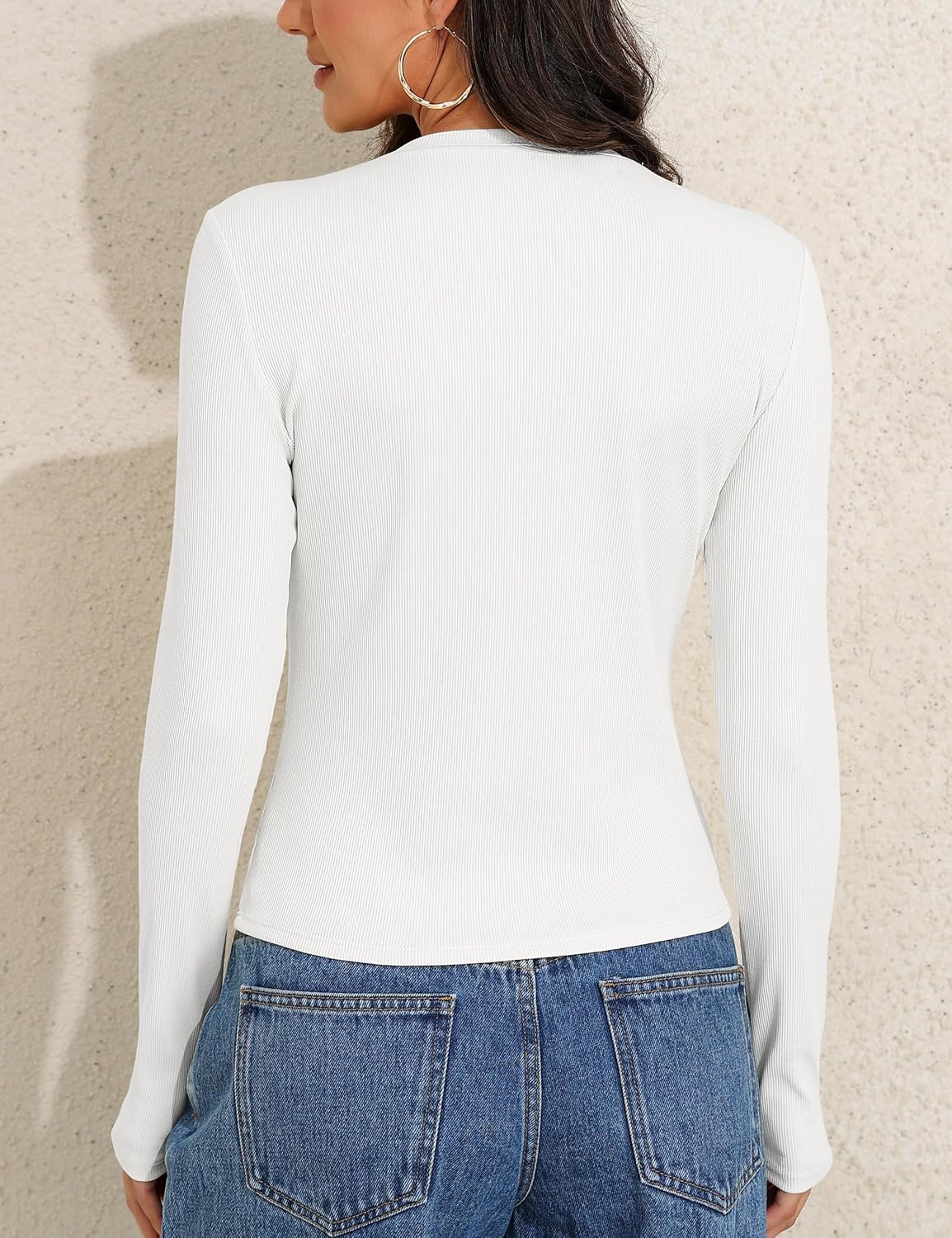 PrettyGuide Women's Long Sleeve Crop Tops Ribbed Cotton Button Down Cardigan Y2K Slim Fit Going Out Tops Casual Tees - Image 6