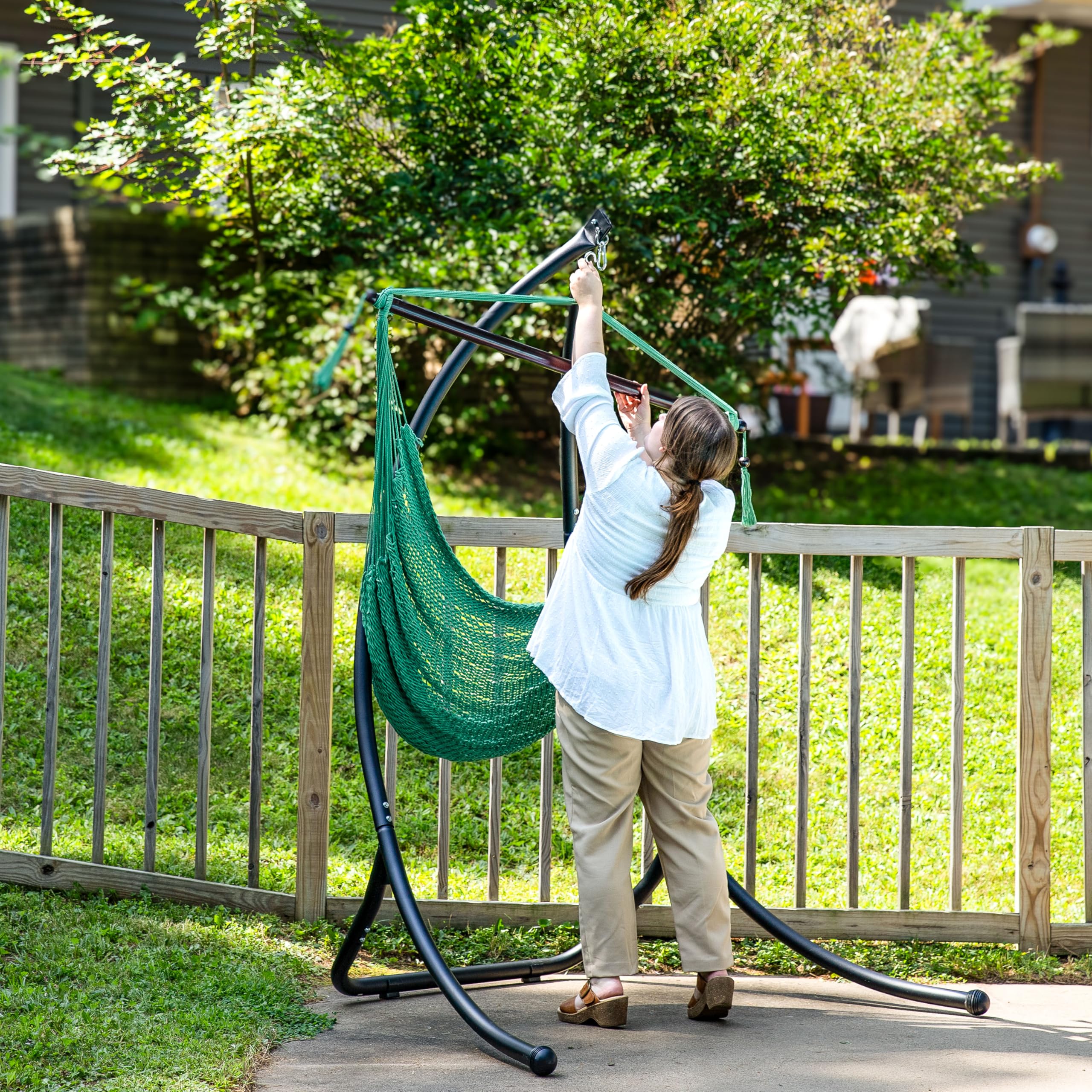 Amazon.co.jp: Sunnydaze アウトドアハンモックチェアスイング