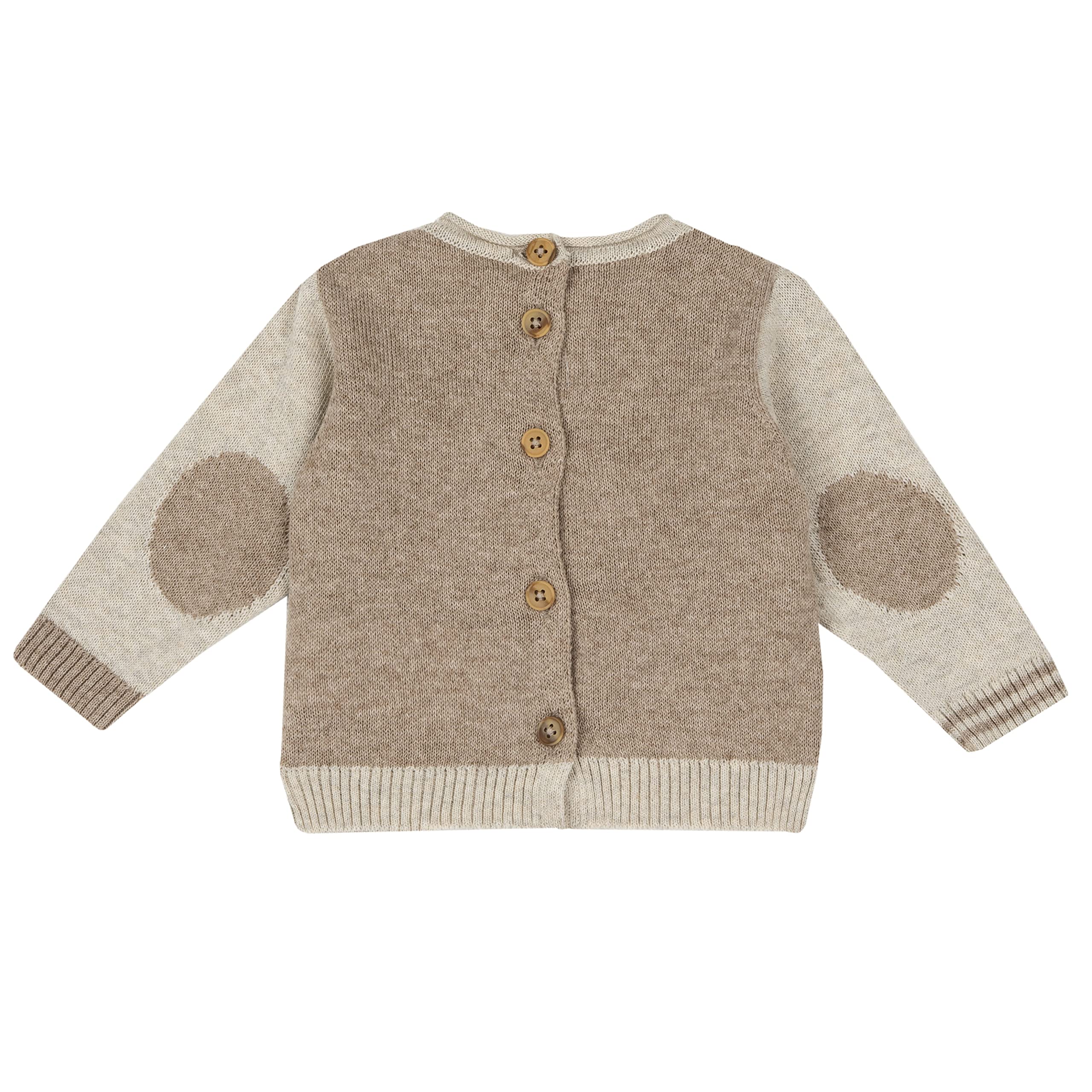 Chicco, Pull à col rond en tricot mélange de coton, multicolore