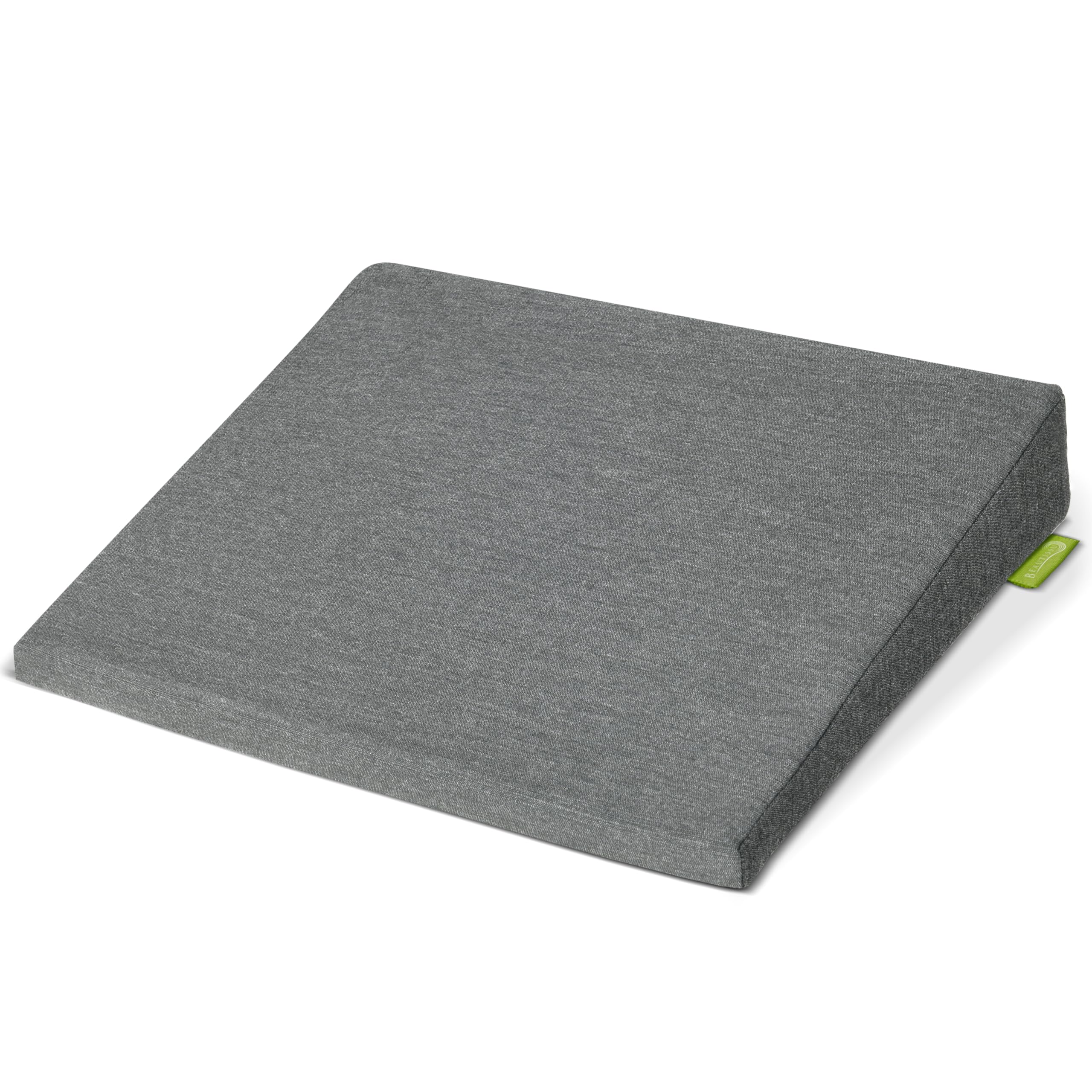 BeautissuDimensionally Stable Wedge Cushion with Non-Slip Cover Washable & Zip Ergonomic Driver Seat Cushions for Home Office Chair 37x33.5 cm Light Grey BeauErgo