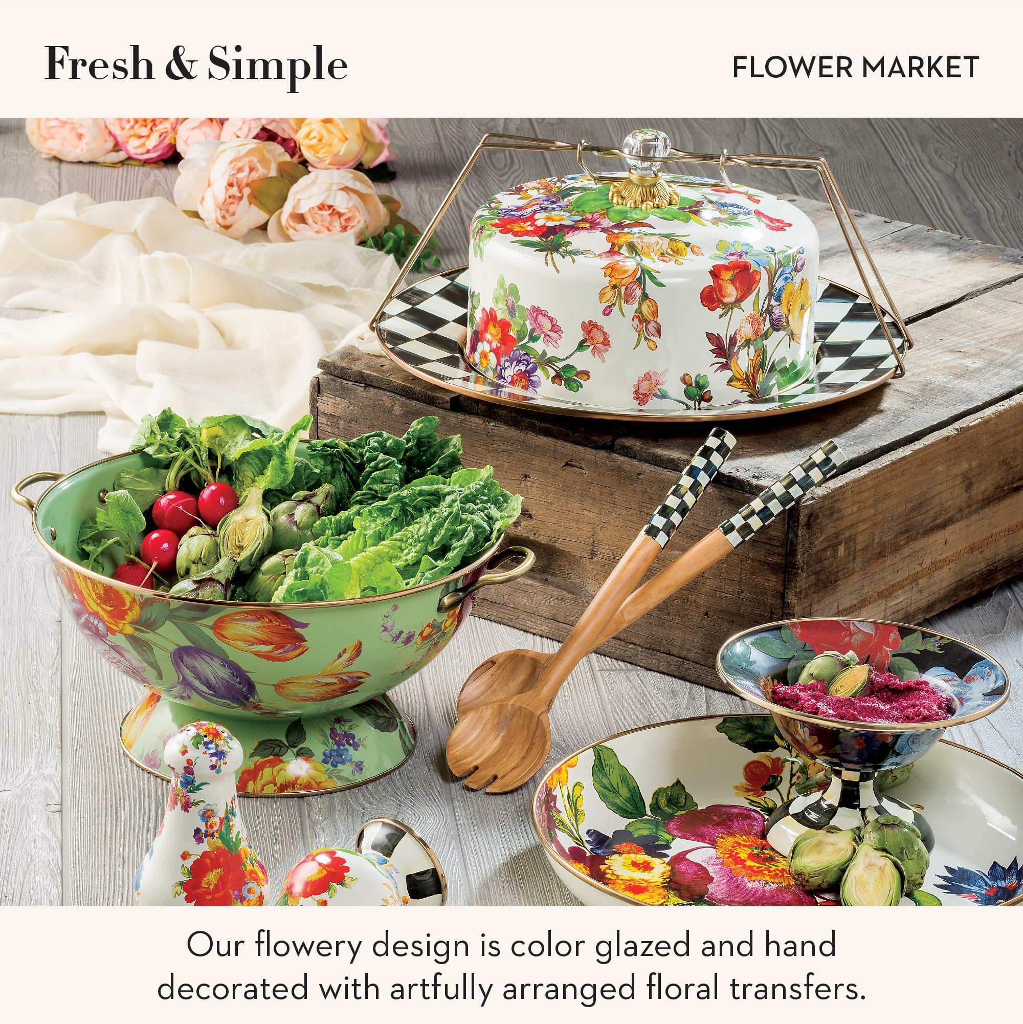Amazon.com: MACKENZIE-CHILDS Cake Carrier, Cake-Dish Serving