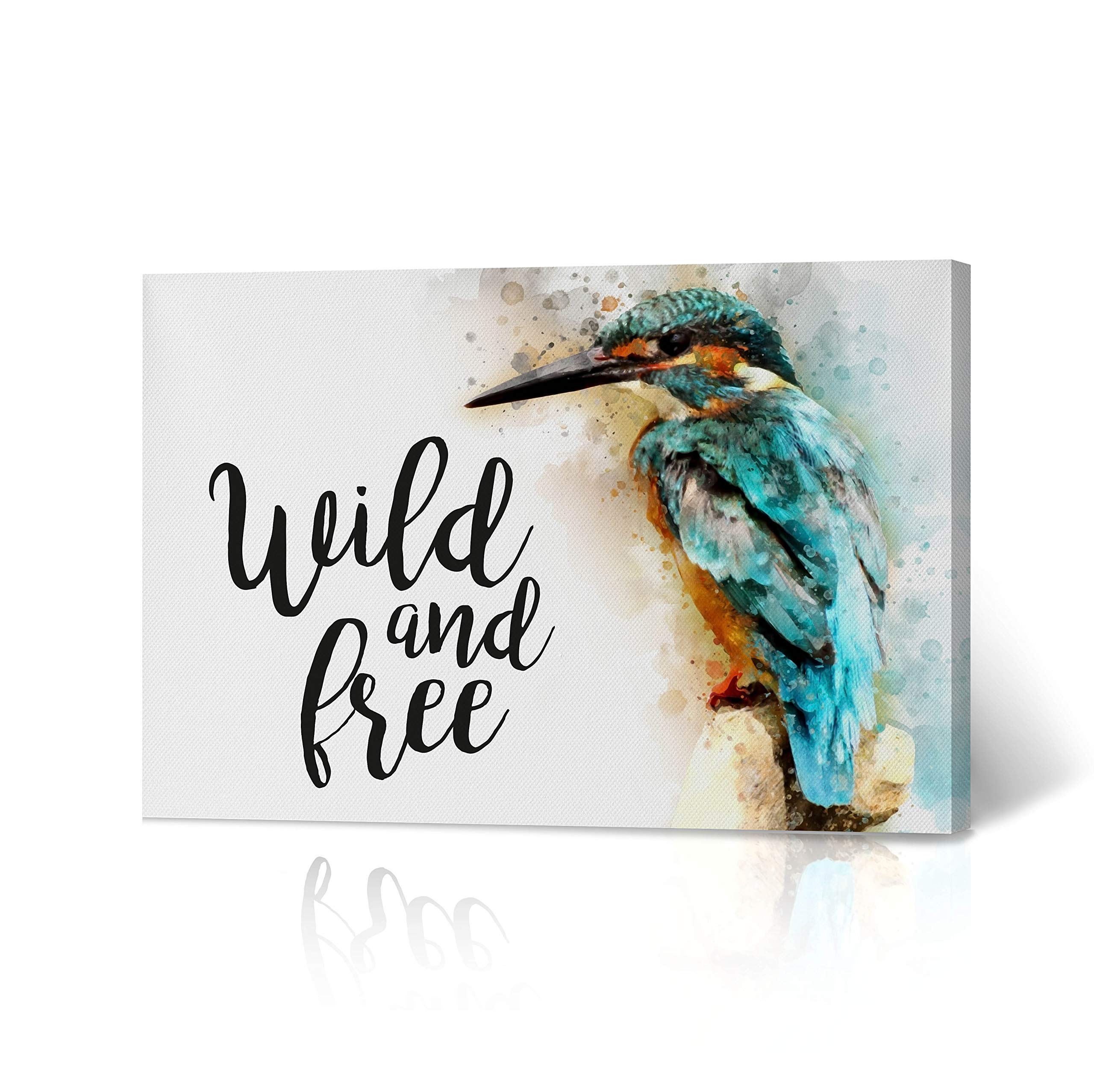 HB Art DesignWatercolor Painting Wall Canvas Print H18 8" x 12" - Ready to Hang