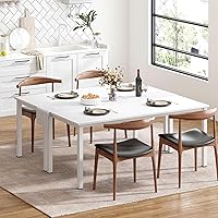 Vista 8 de Need Escritorio de oficina ejecutivo de 70.8 pulgadas, escritorio de computadora grande y elegante, escritorio de escritura de estudio simple