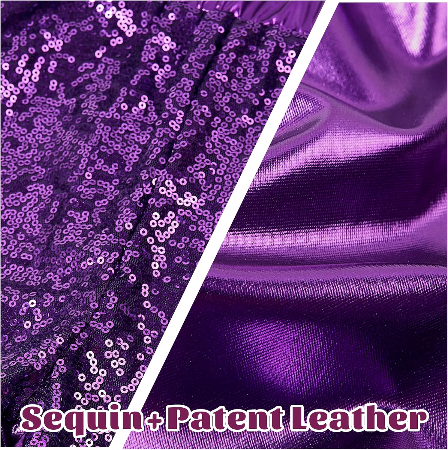 LOLANTA Girls Sequin Dance Outfit Crop Sequin Top Metallic Shorts with Tassel Arm Sleeves 5-13 Years Recital Costumes - Image 6