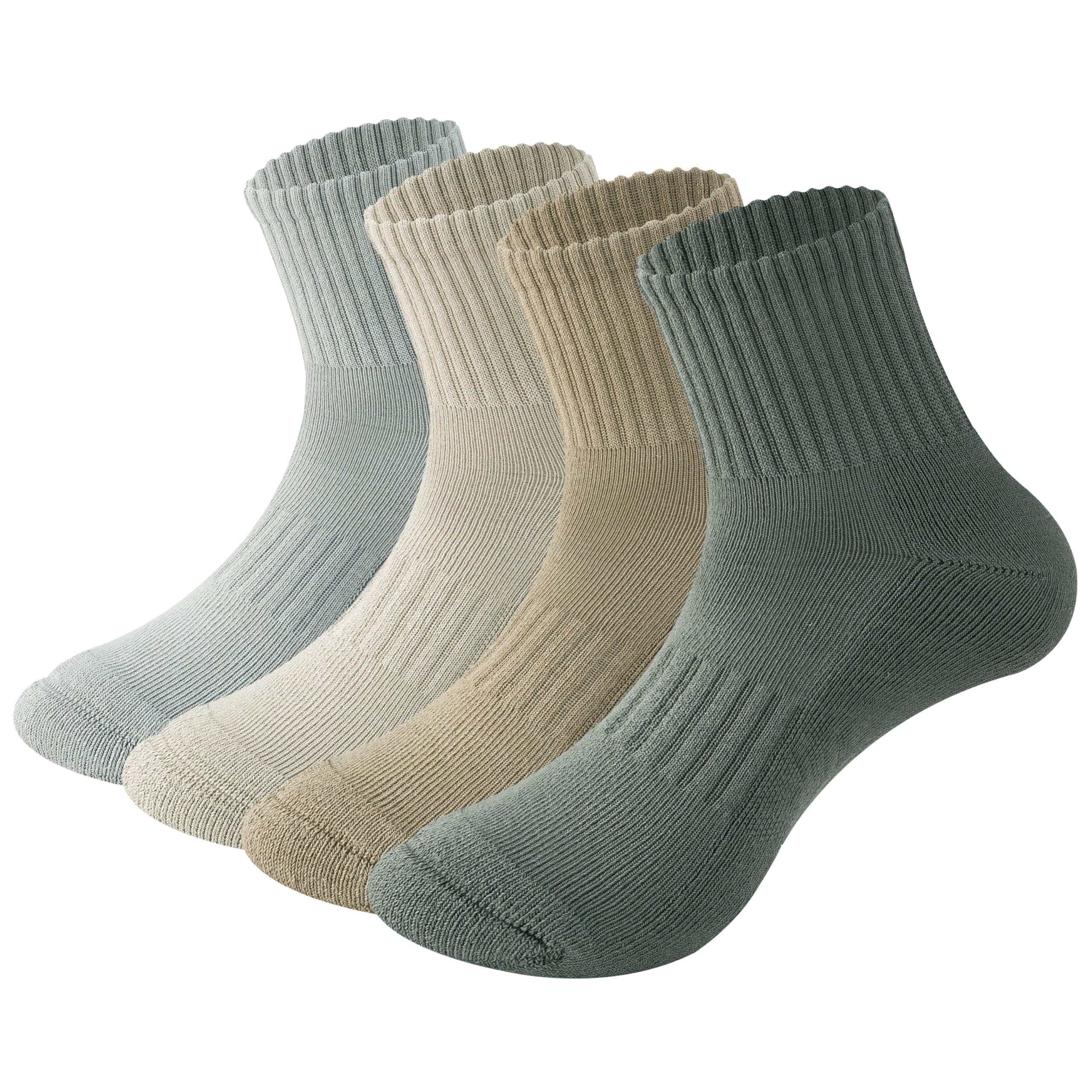 MAGIARTE Womens Athletic Cotton Mini Crew Socks Thick Cushioned Running Hiking Multi Sports Socks for Women 4 Pairs
