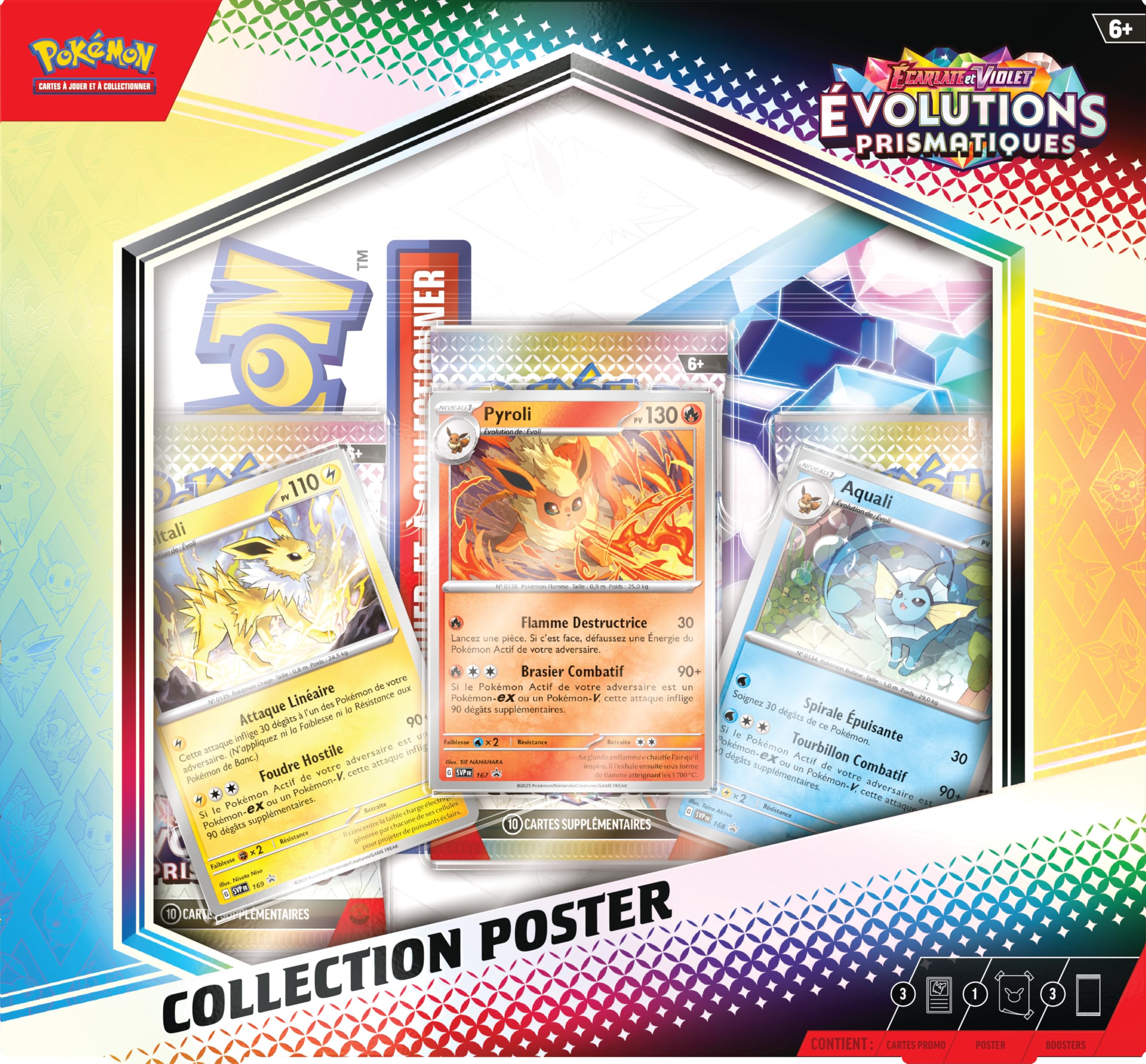 TCG Pokémon : Kolekcja plakatów Szkarłatny i Fioletowy - Pryzmatyczne Ewolucje (3 boostery i 3 błyszczące karty promocyjne)