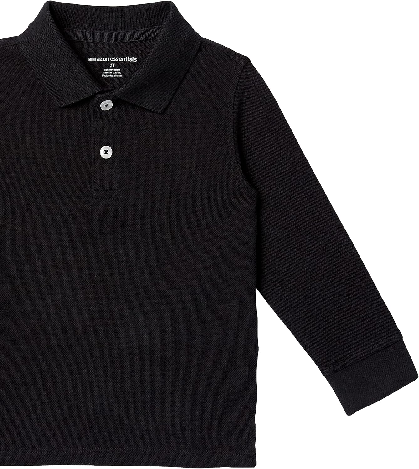 Amazon Essentials Boys and Toddlers' Long-Sleeve Pique Polo Shirts for School Uniform, Multipacks