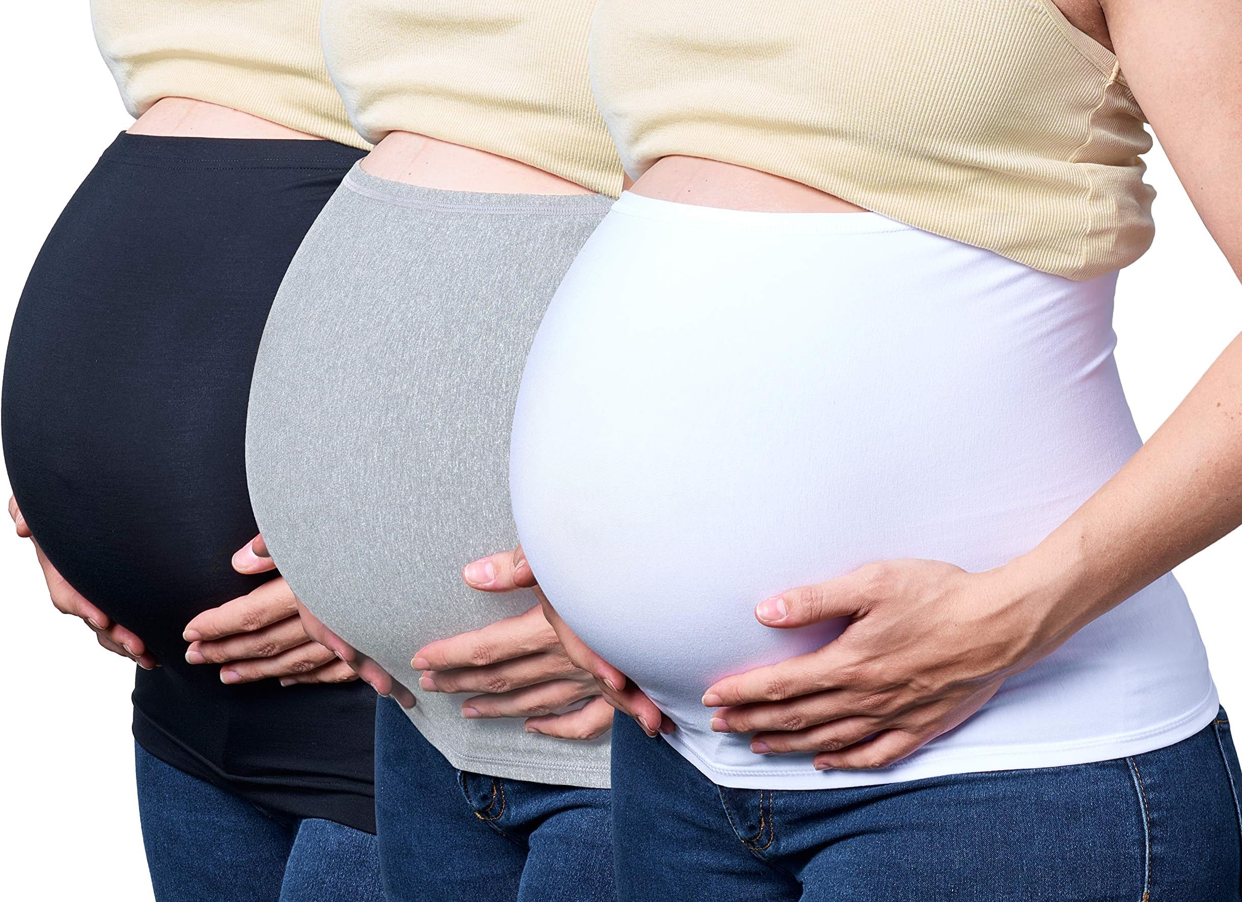 Belly Bands - Available in 8 Sizes and 7 Colors. Maternity & Postpartum Shirt Extender 3 Packs for All Stages of Pregnancy