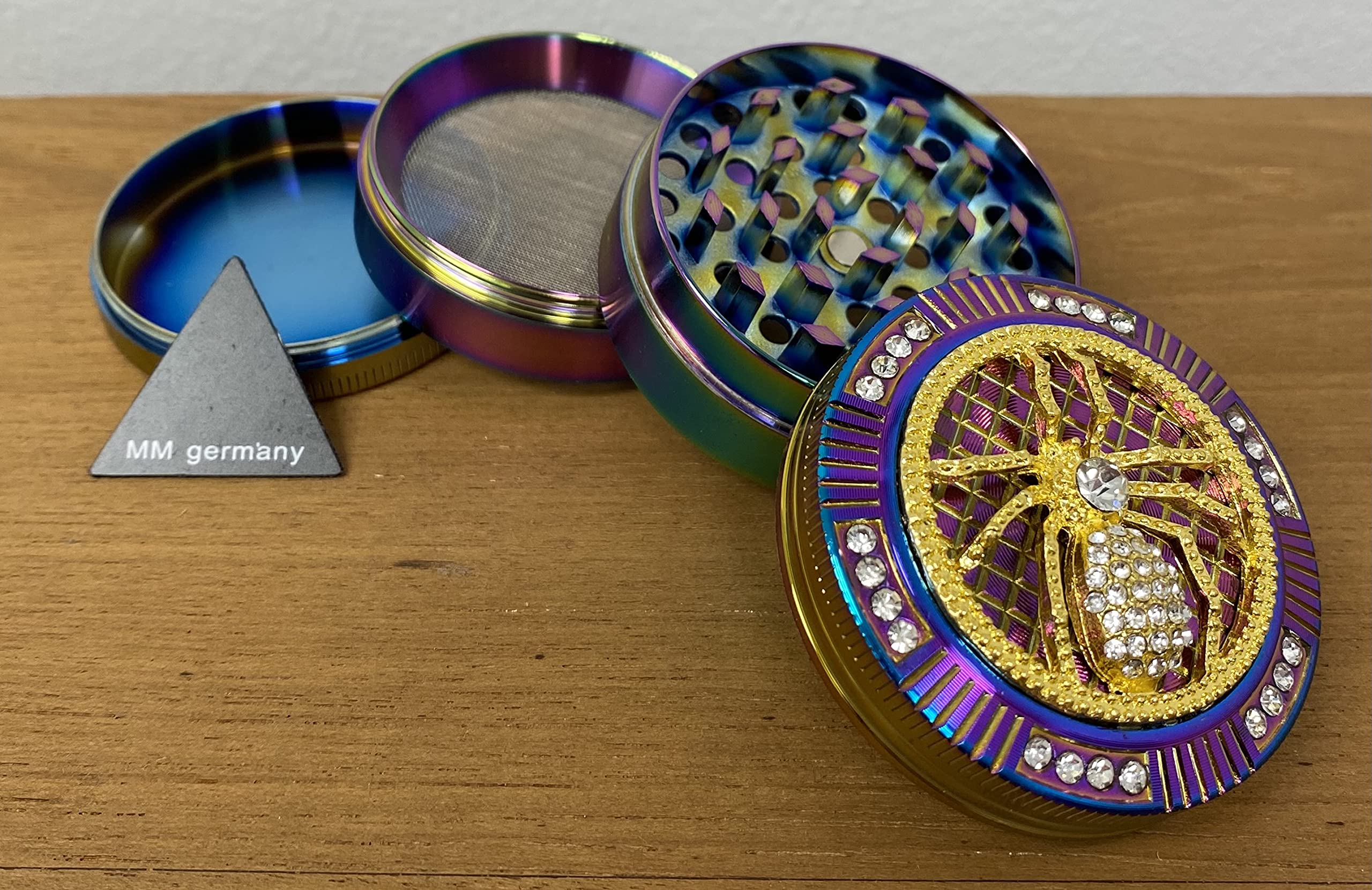 Spider Grinder - Bling Bling - młynek do ziół - Spectrum 50 mm - 4-częściowy - Diamond Teeth