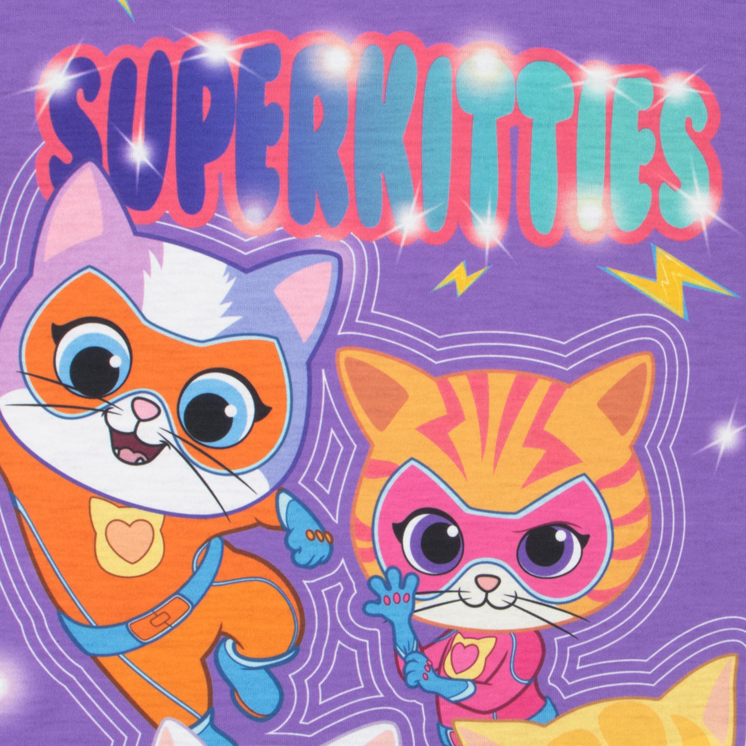 Disney SuperKitties Pigiama Bambina A Manica Lunga, Set Pigiami Ragazza, Pigiama Bambino Adorabile