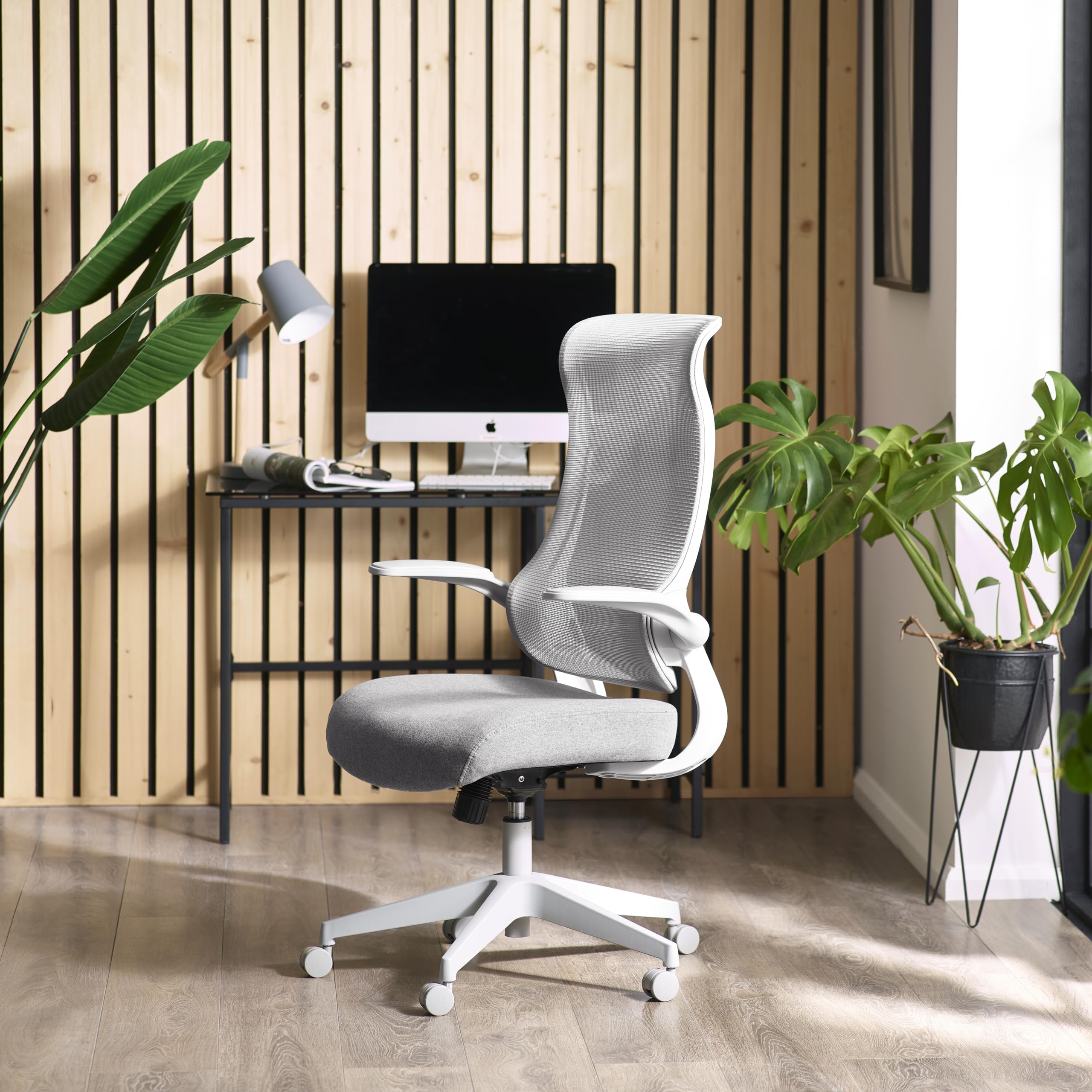 Julian Bowen Archer Office Chair - Grey - Ergonomic Mesh Back