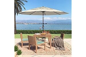 11 ft Patio Umbrella with Built-in LED Lights