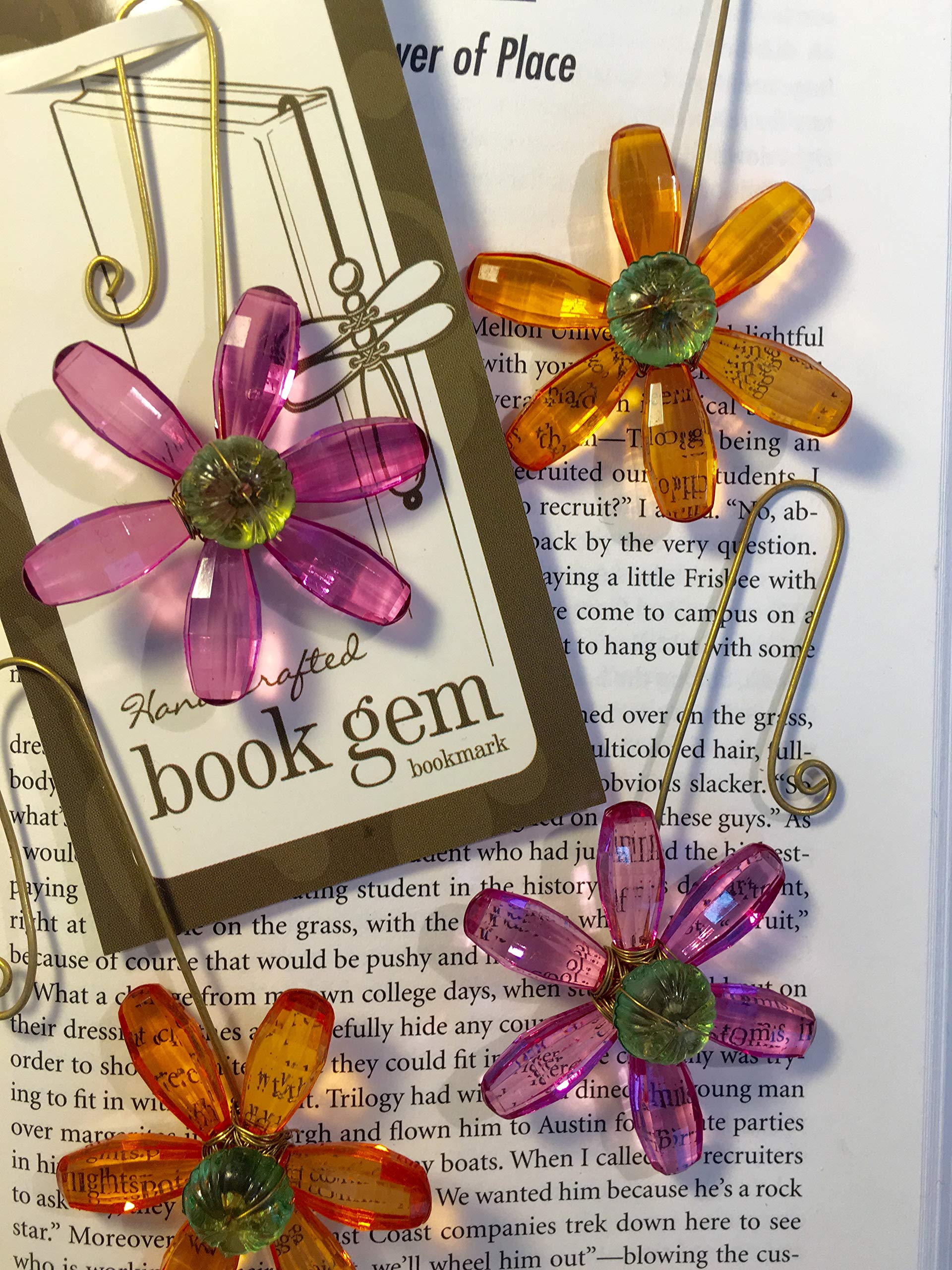 Book Gem Flower Bookmark