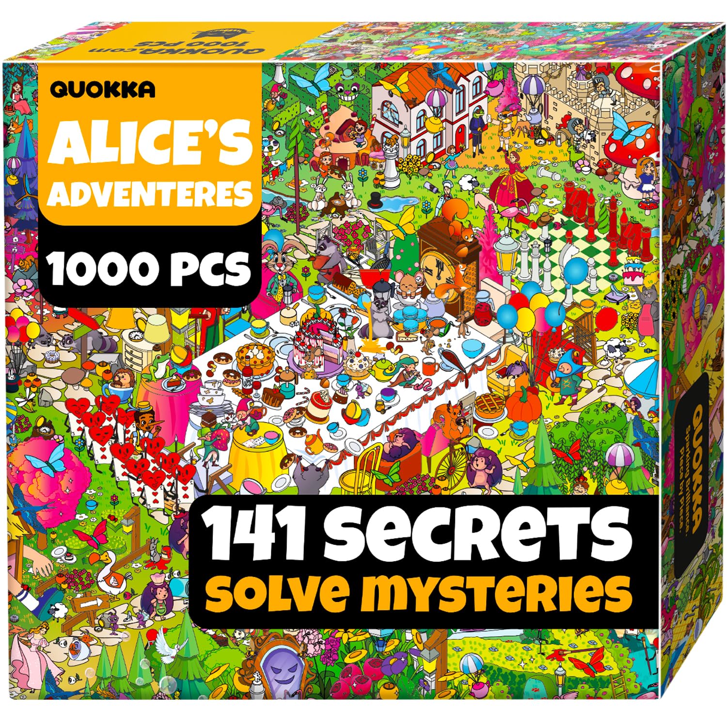 QUOKKA 1000 Piece Puzzle for Adults Alice in Wonderland — Fantasy Adult Puzzles with Secret Tasks & Fairy Tale Audio Story for Deep Relaxation for Challenge Puzzle Lovers — image 1