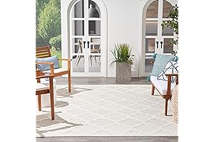 Nourison Easy Care Moroccan Area Rug 8x10 Ivory/White