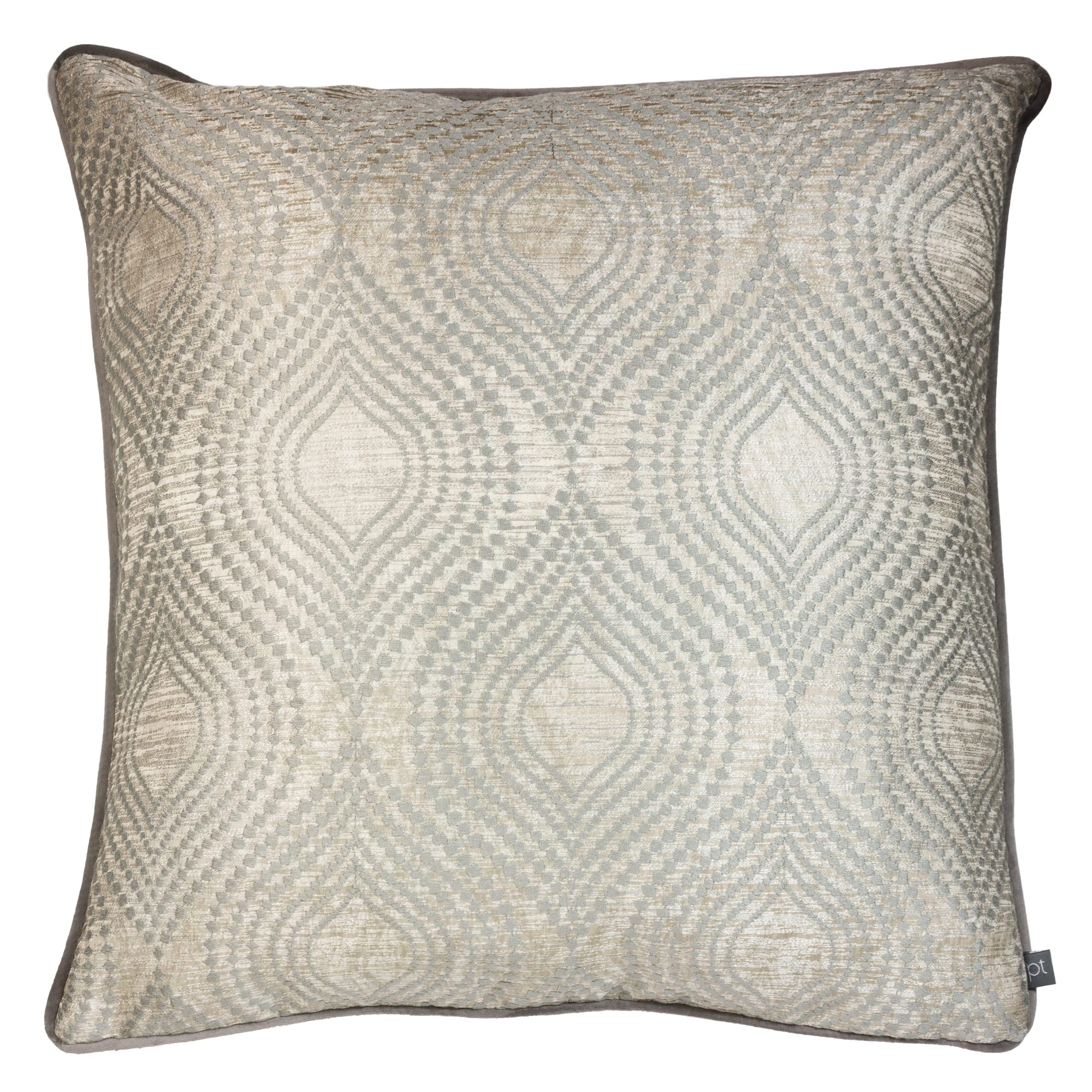 Prestigious Textiles Radiance Cushion - Polyester Filled - Pumice Cream - 55x55cm
