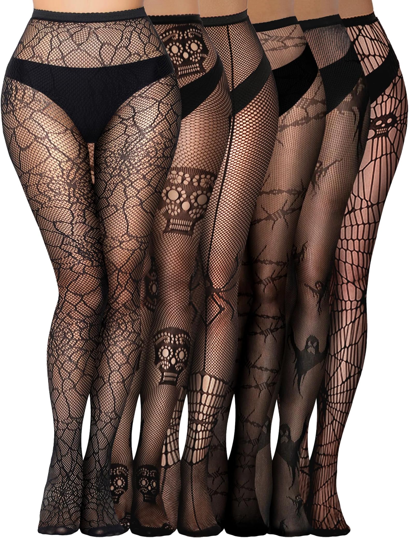 Buauty Lace Patterned Fishnet Tights for Women Black Fishnets Leggings Lace Tights