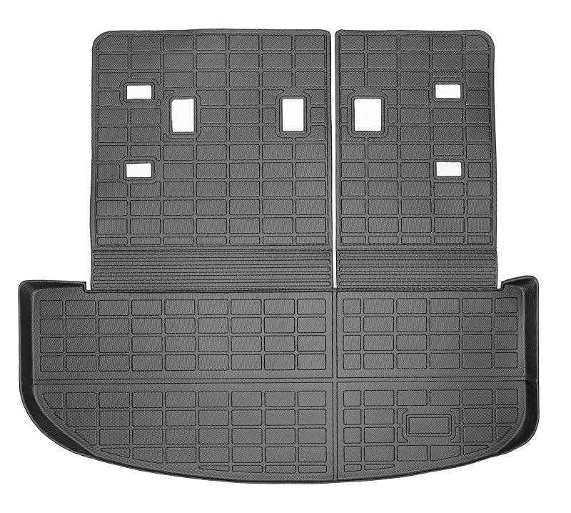 Forro de Porta-Malas para KIA Telluride 2020–2025 com Tapete para Encosto, Bandeja 3D em TPE Preto