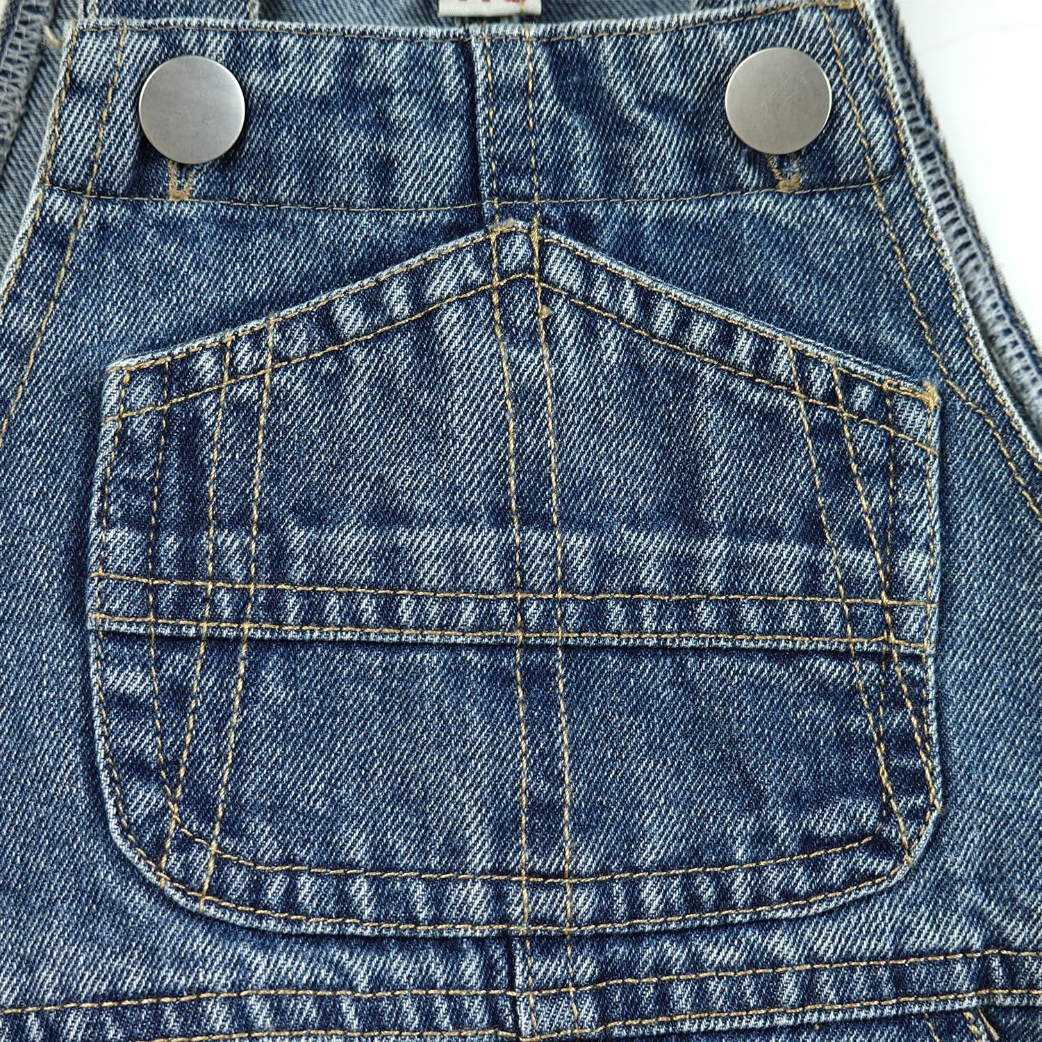 KIDSCOOL SPACE Mono de Mezclilla para Niñas, Tirantes Ajustables para Niños Pequeños y Grandes, Pantalones Dungarees de Mezclilla Desgarrados