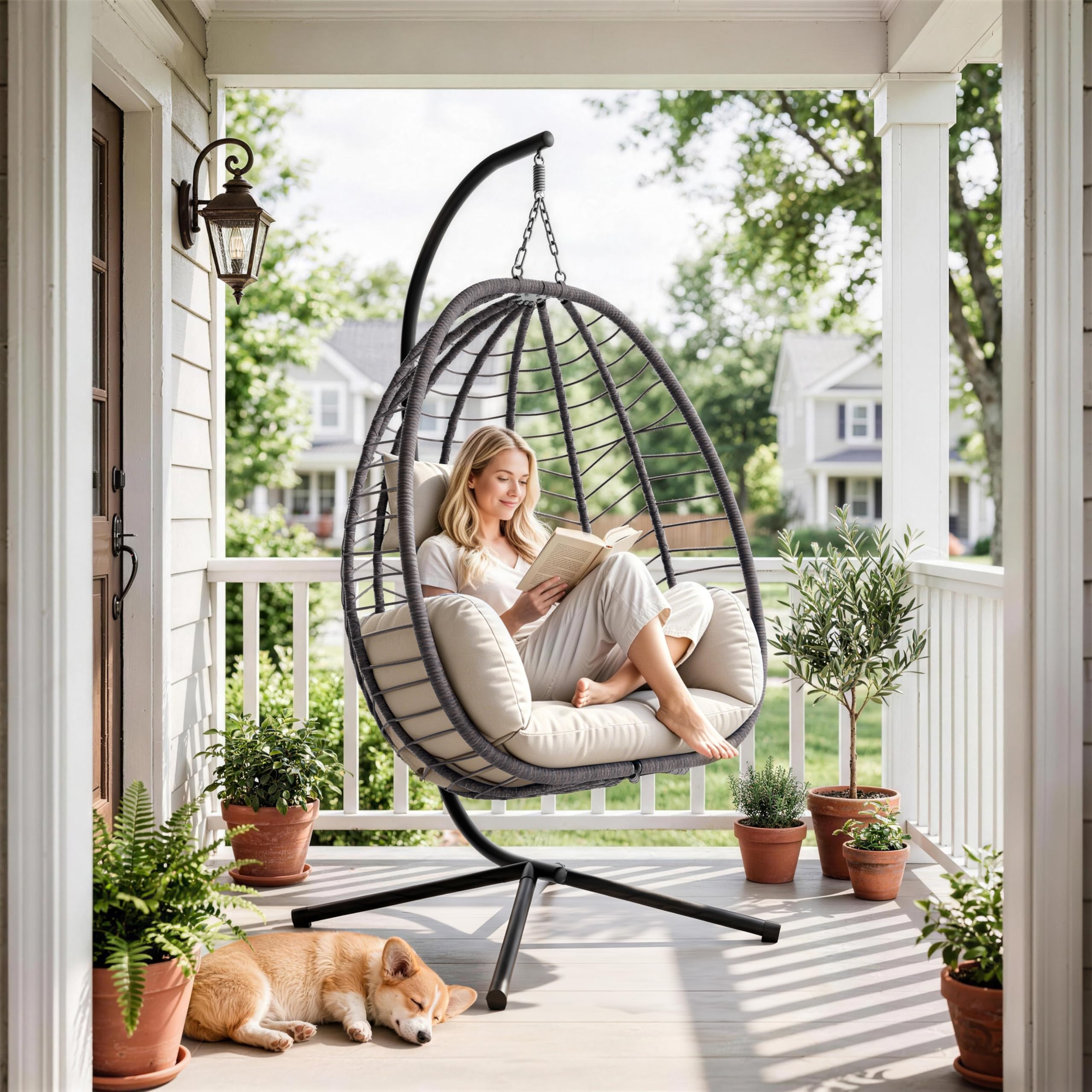 ALAULM Foldable Egg Chair