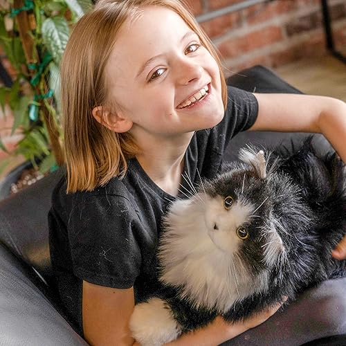 Miniatura 5 de Chongker Animales de peluche con peso, animal de peluche realista suave y tierno con detalles realistas para niños y amantes de los gatos, peso de