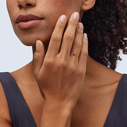 Miniatura 5 de Finecraft Anillo de piedra natal de corte baguette en oro de 1 quilates, Aleación, oro amarillo, oro, piedras preciosas