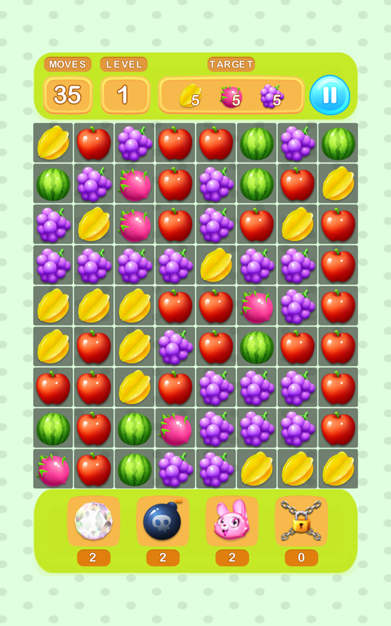 Fruit Blast Mania Crush and match by connect three or more fruit