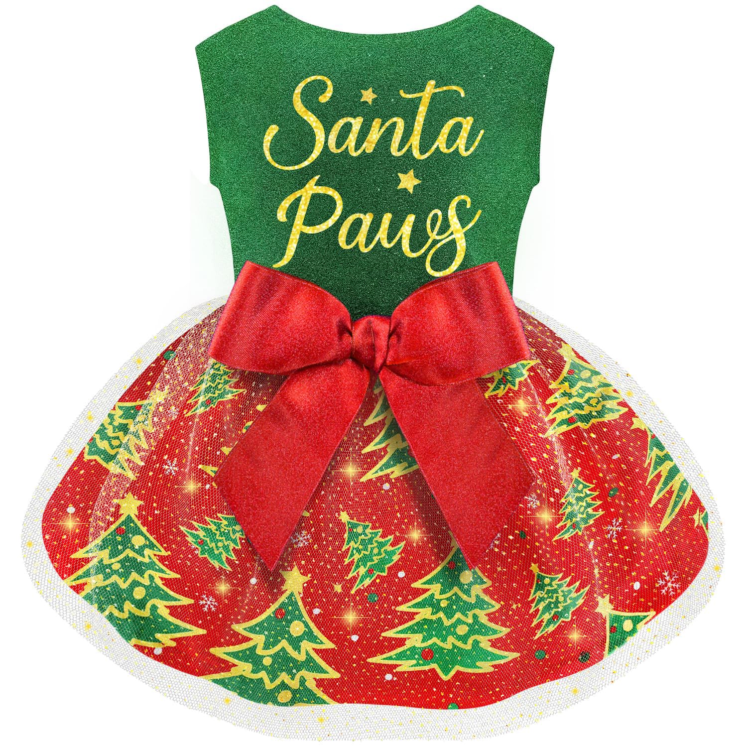 BAOBICUTE Dog Christmas Outfit Cute Dog Christmas Dress - apparel and accessories | Mubboo