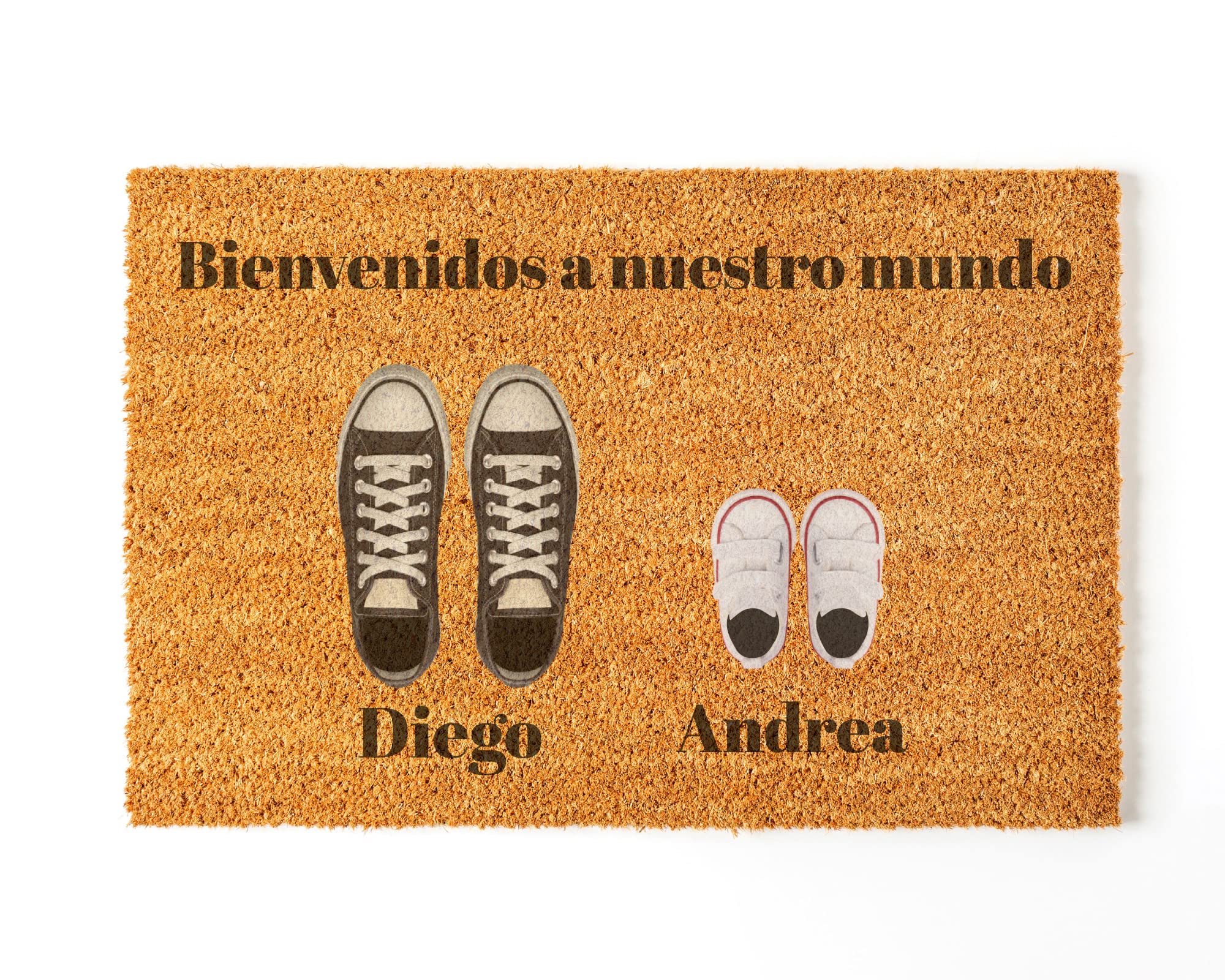 Felpudo Personalizado para la Entrada de Casa | Personaliza tu Felpudo con tu Perro o Gato | 70 x 40 cm | Perfecto para Regalo | Felpudos Originales y Divertidos en 100% Fibra de Coco | 1+1 G
