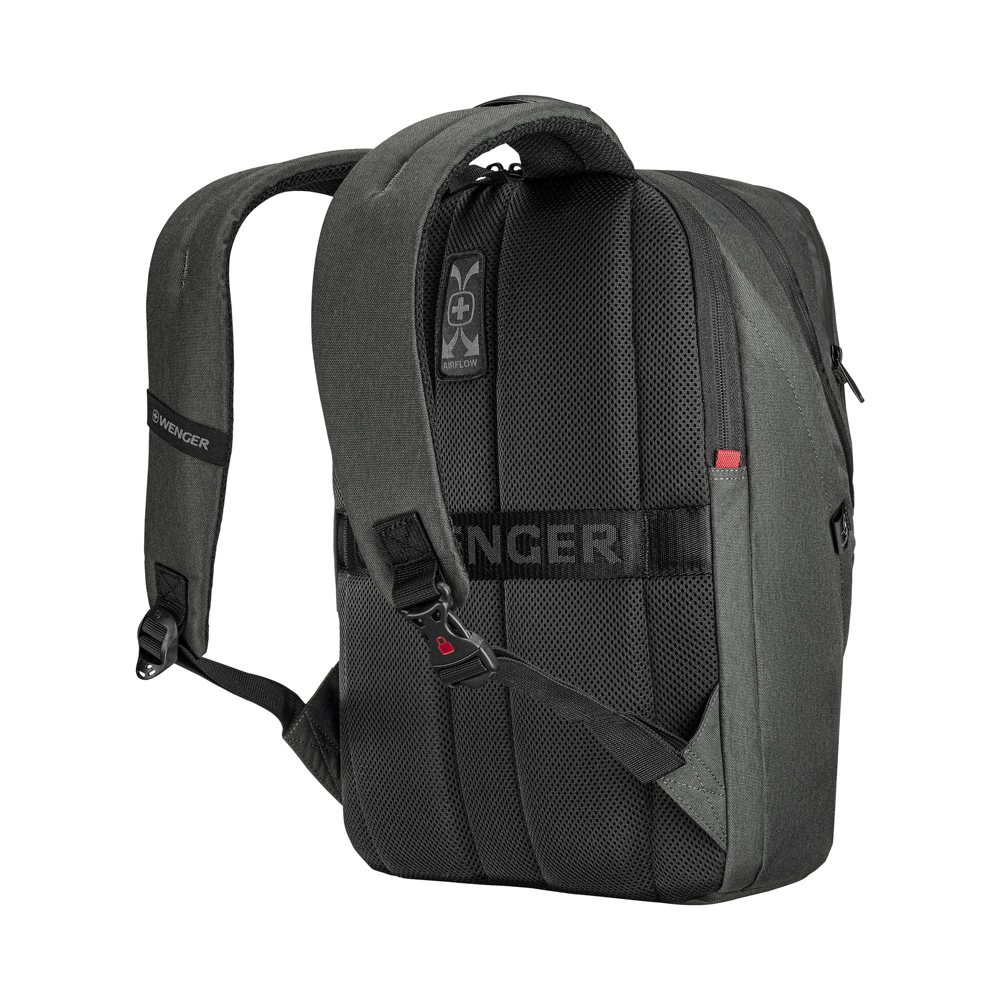 WENGER, MX ECO Light 612262 - Zaino per computer portatile da 16 pollici, 20 litri, colore: antracite, design svizzero, mix di stile e funzionalità, grigio, M, casual