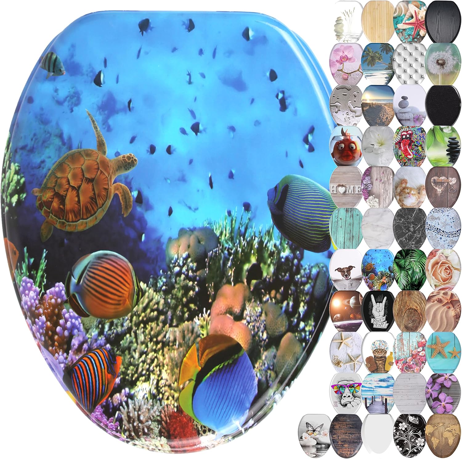 Sanilo Elongated Toilet Seat, Wide Choice of Slow Close Toilet Seats