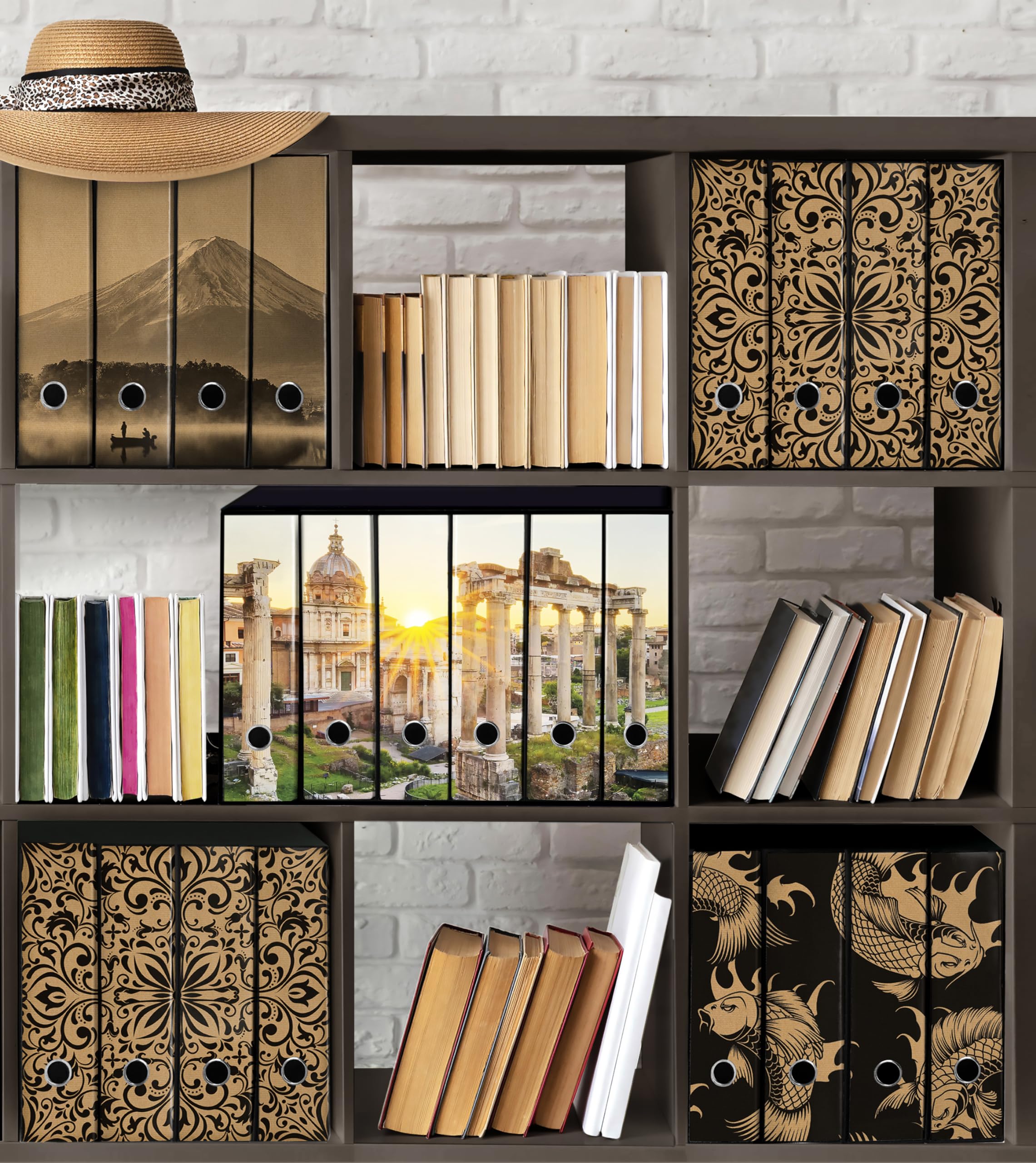 Set da 6 raccoglitori ad anelli ROMA ANTICA - Faldoni SHAREPRINTING (H31 con 2 anelli)