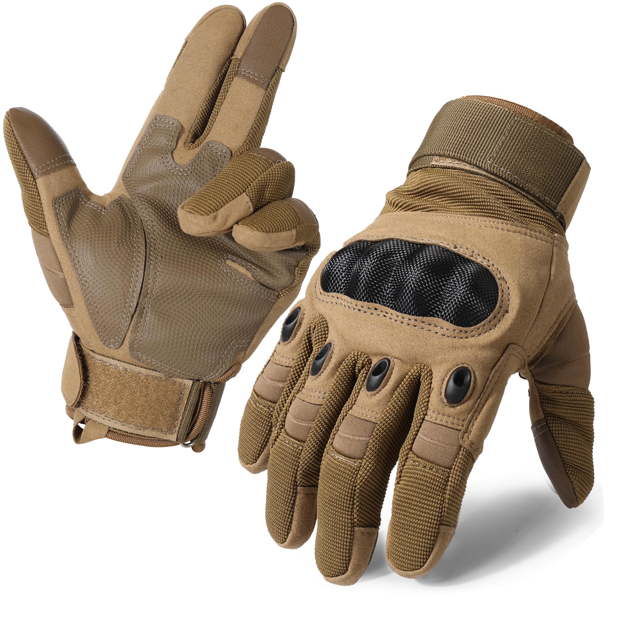 MVPTOO Tactical Gloves for Men Brown XL