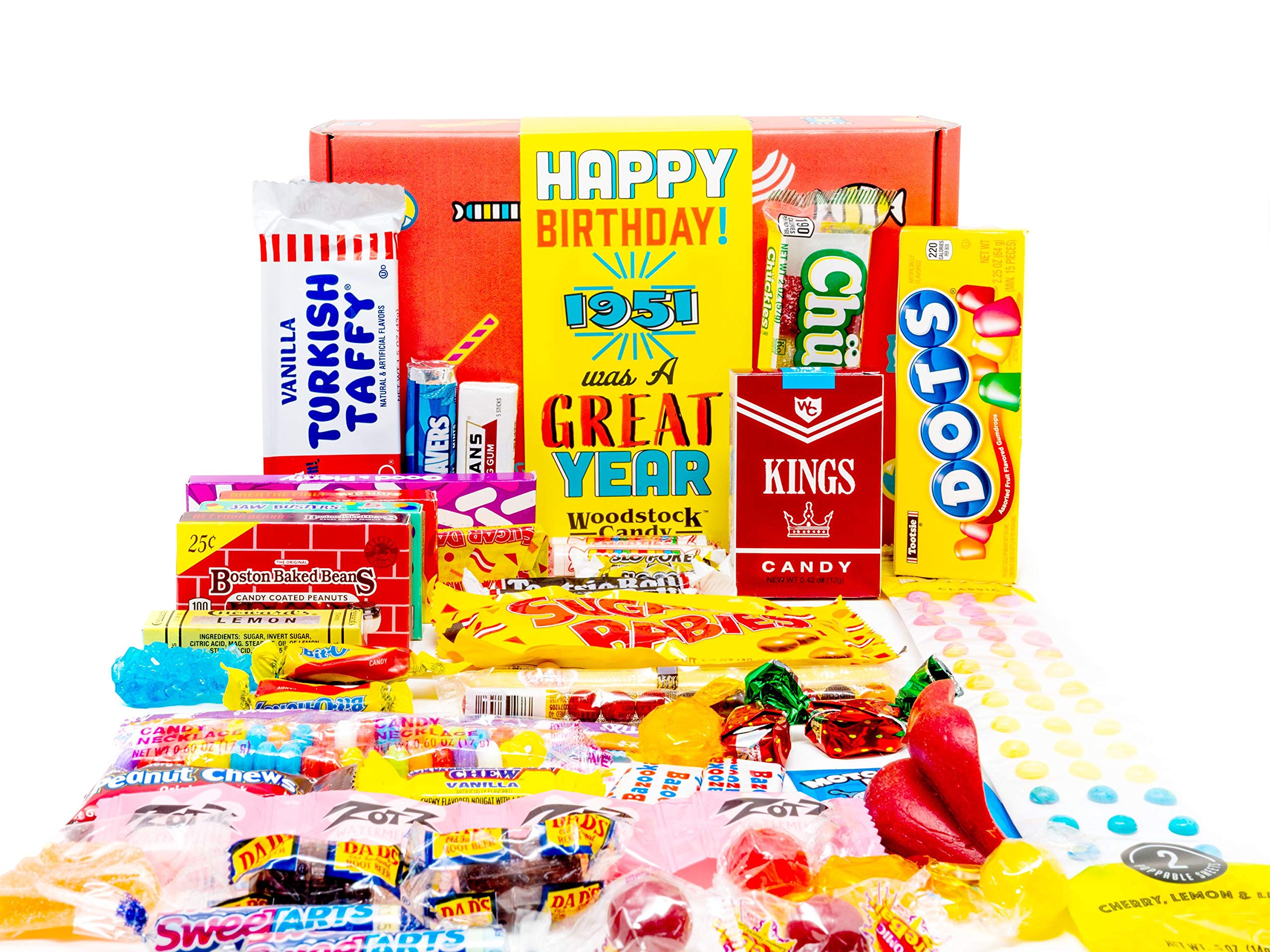 Woodstock Candy 1951 71st Birthday Box Nostalgic Retro Candy Mix from