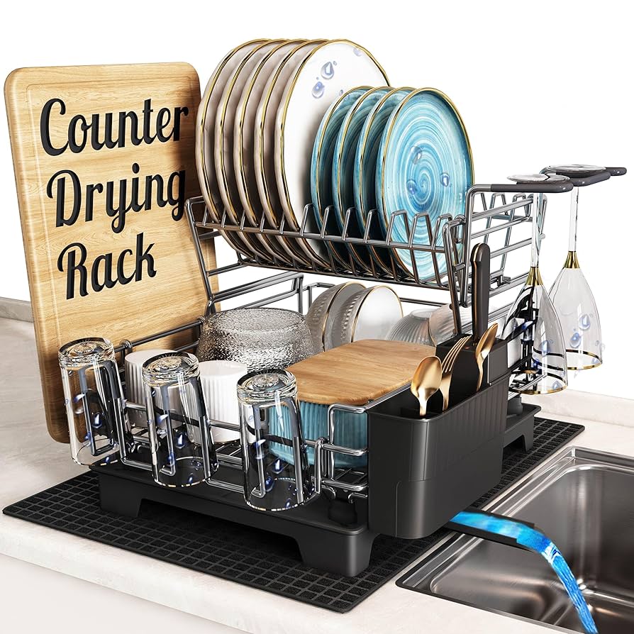 大容量2段水切りラック 食器乾燥ラック 楽天市場】水切りラック 2段 大容量 スリム 食器乾燥ラック 食器