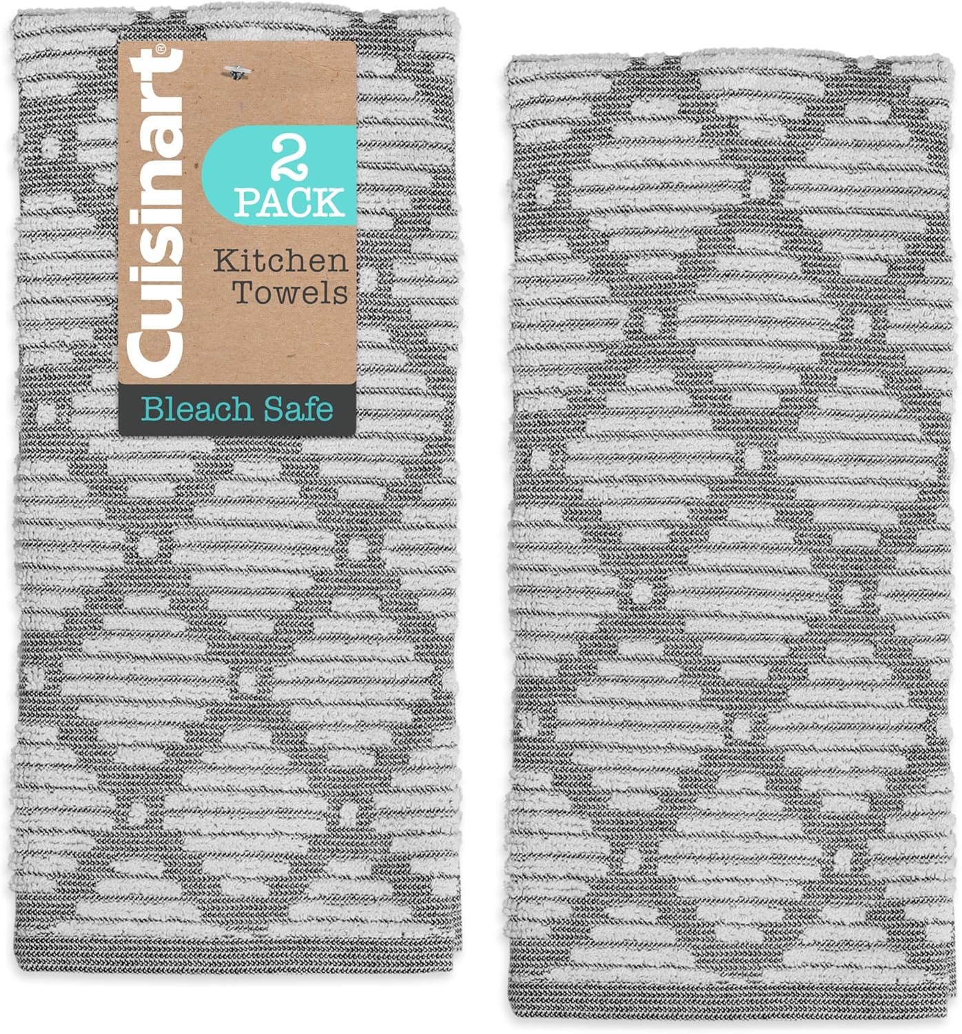 Best Brands Cuisinart Kitchen Towels 2 Pack – 100% Cotton Dish Towels for Kitchen Drying, Bleach Safe & Super Absorbent Hand Towels 18”x28”, Durable Soft Cotton Tea Towels for Everyday Cleaning