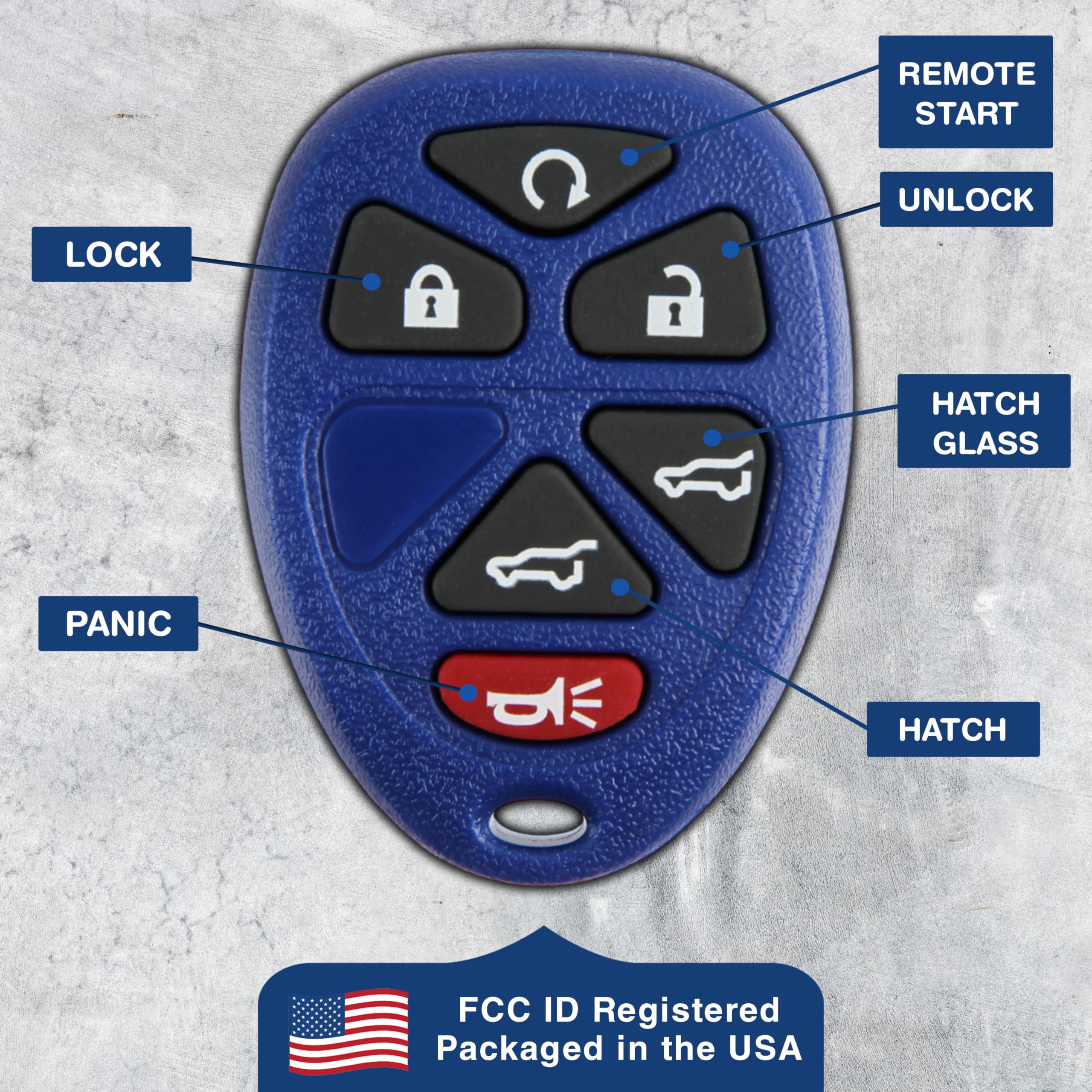 Replacement Keyless Entry Remote Key Fob For GM Vehicles | Fits Part # 15913427, 15857840, OUC60270
