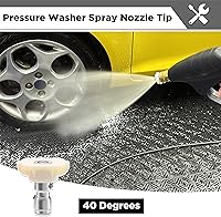 Vista 2 de Pressure Washer Tips, 40° White Power Washer Nozzle Tips, Pressure Washer Nozzle 7 Pack, Adjustable Pressure Washer Nozzle with Extension Wand - 2