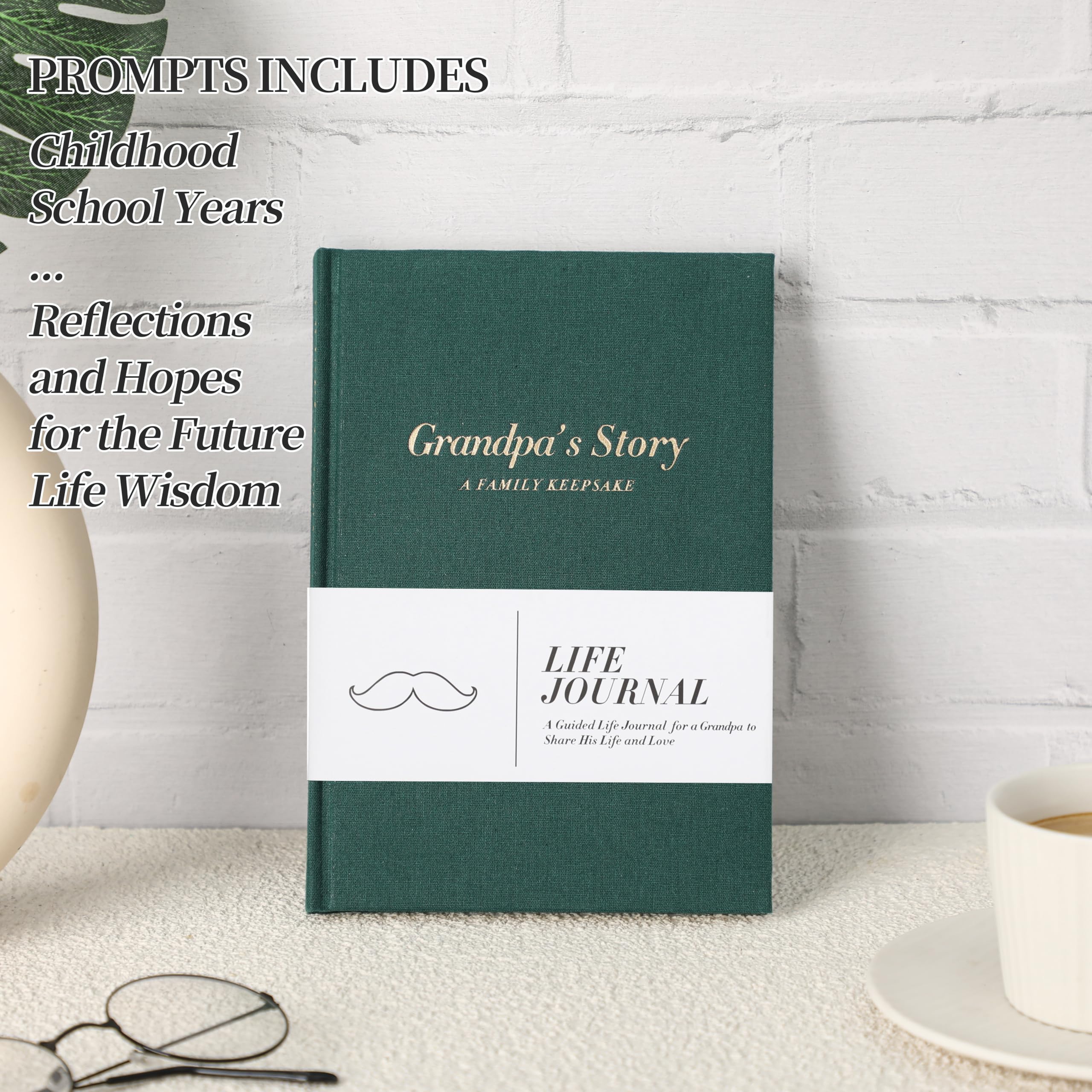 Opas Geschenk, Opas Life Story Journal, bedeutungsvolle Andenken Geschenke für Großvater zum Vatertag, Geburtstag, Großelterntag und Weihnachten, Opa Buch zum Ausfüllen, Buch enthält Hunderte von